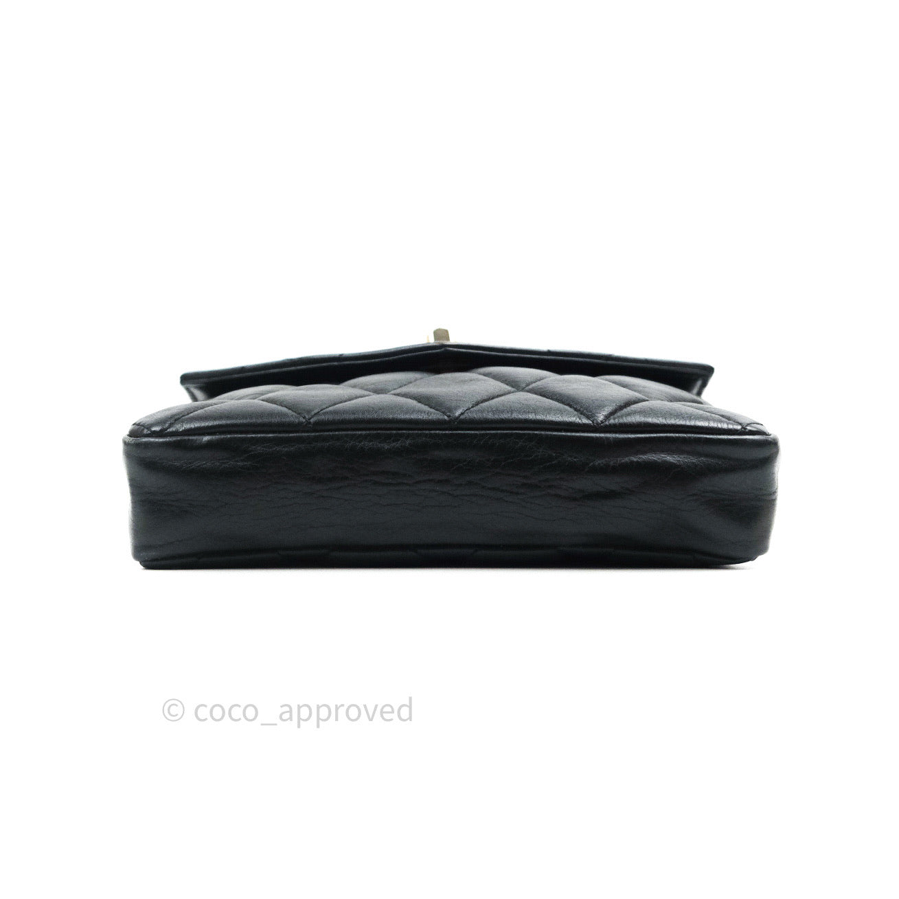Chanel Quilted Belt Bag Black Lambskin 24K Gold Hardware