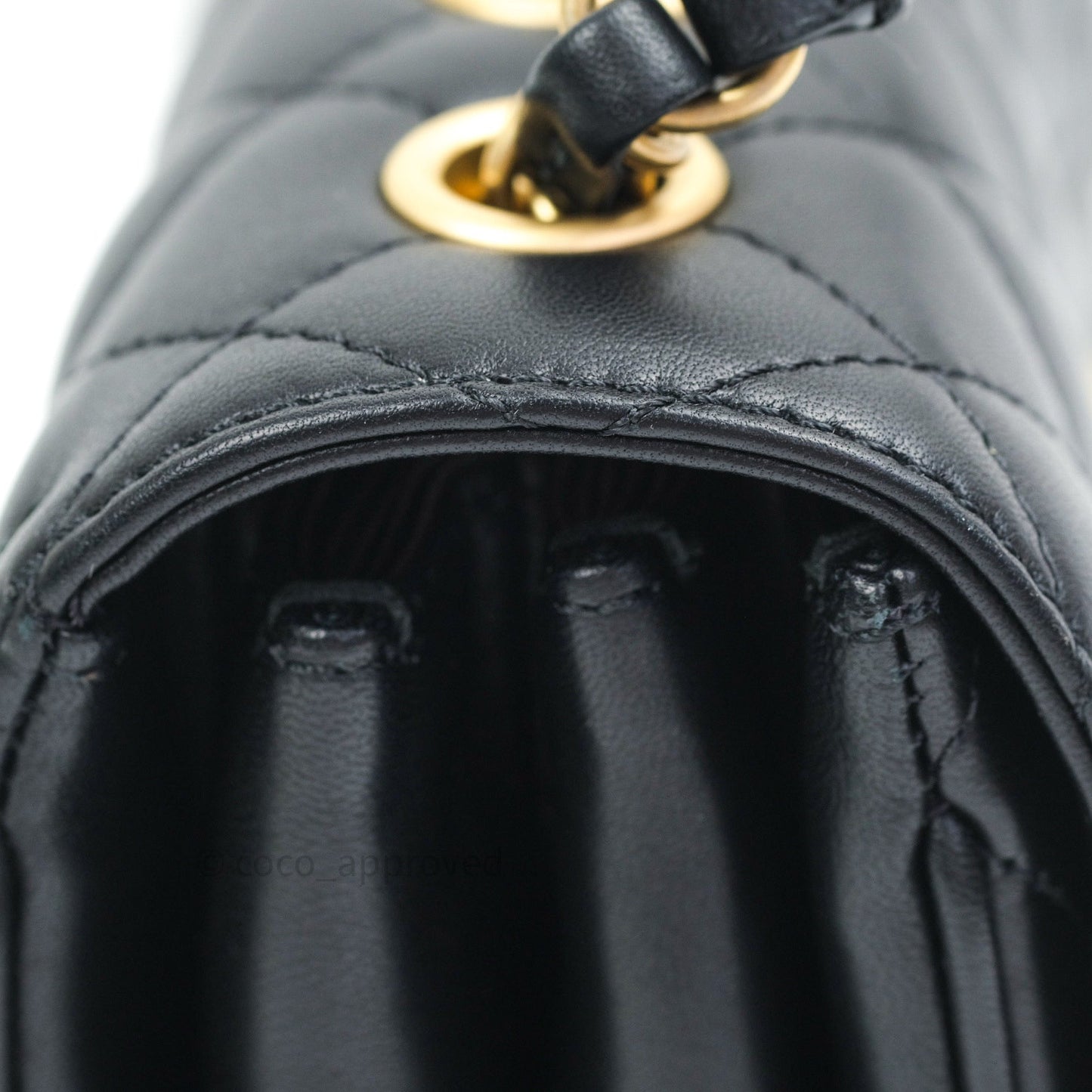 Chanel Coco Vintage Flap Bag Black Lambskin Gold Hardware 18C