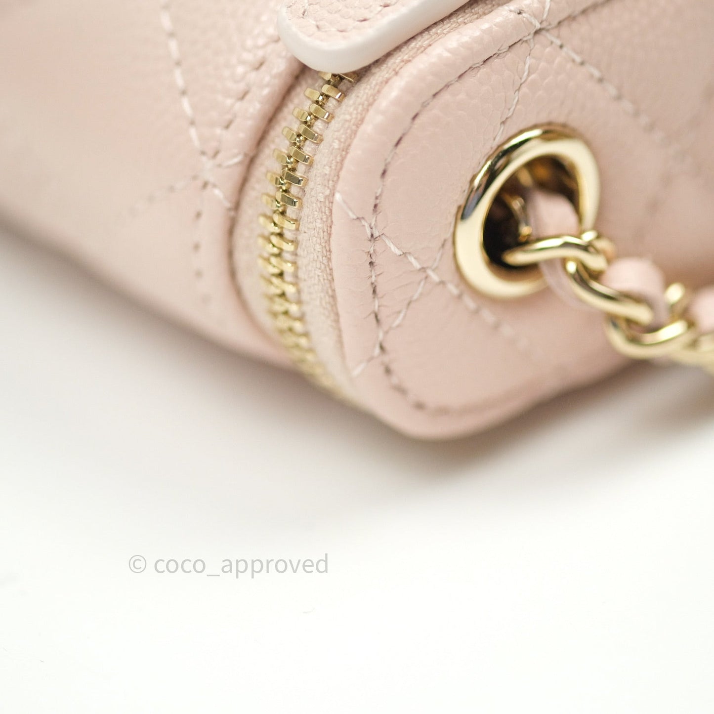 Chanel Classic Mini Vanity With Chain Pink Caviar Gold Hardware