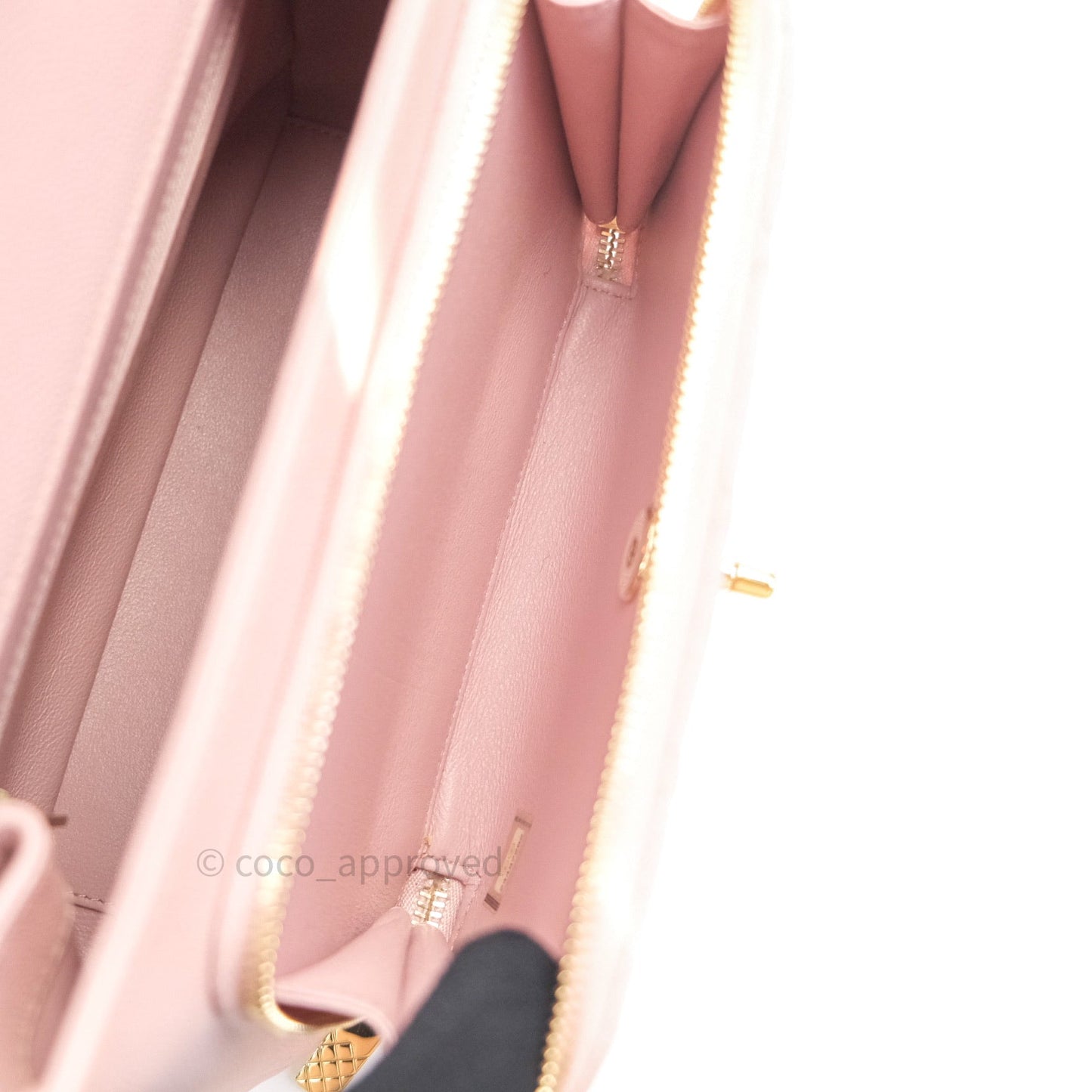 Chanel Quilted Medium Business Affinity Flap Light Pink Light Gold Hardware