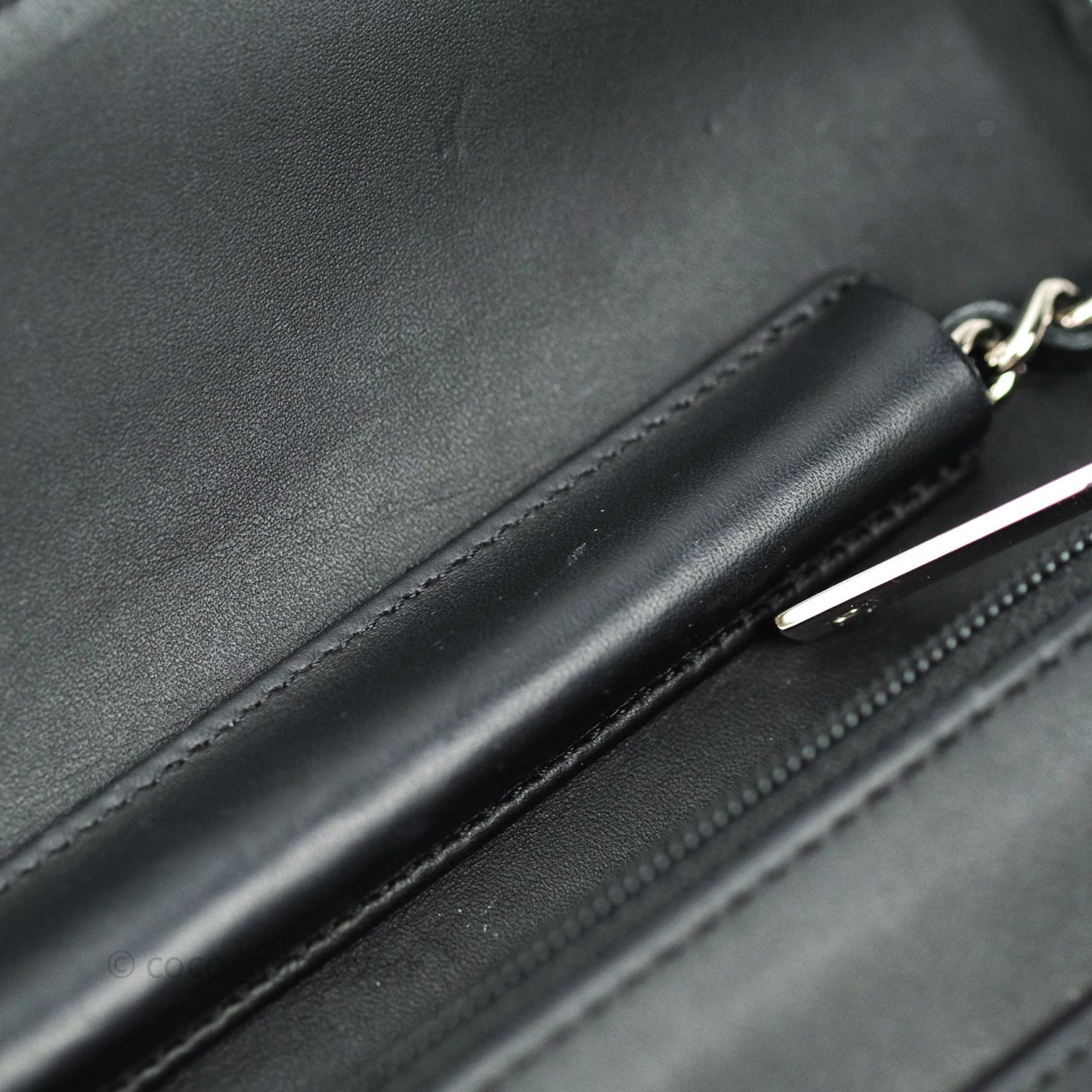 Chanel Quilted Wallet on Chain WOC Cambon Black Calfskin Silver Hardware
