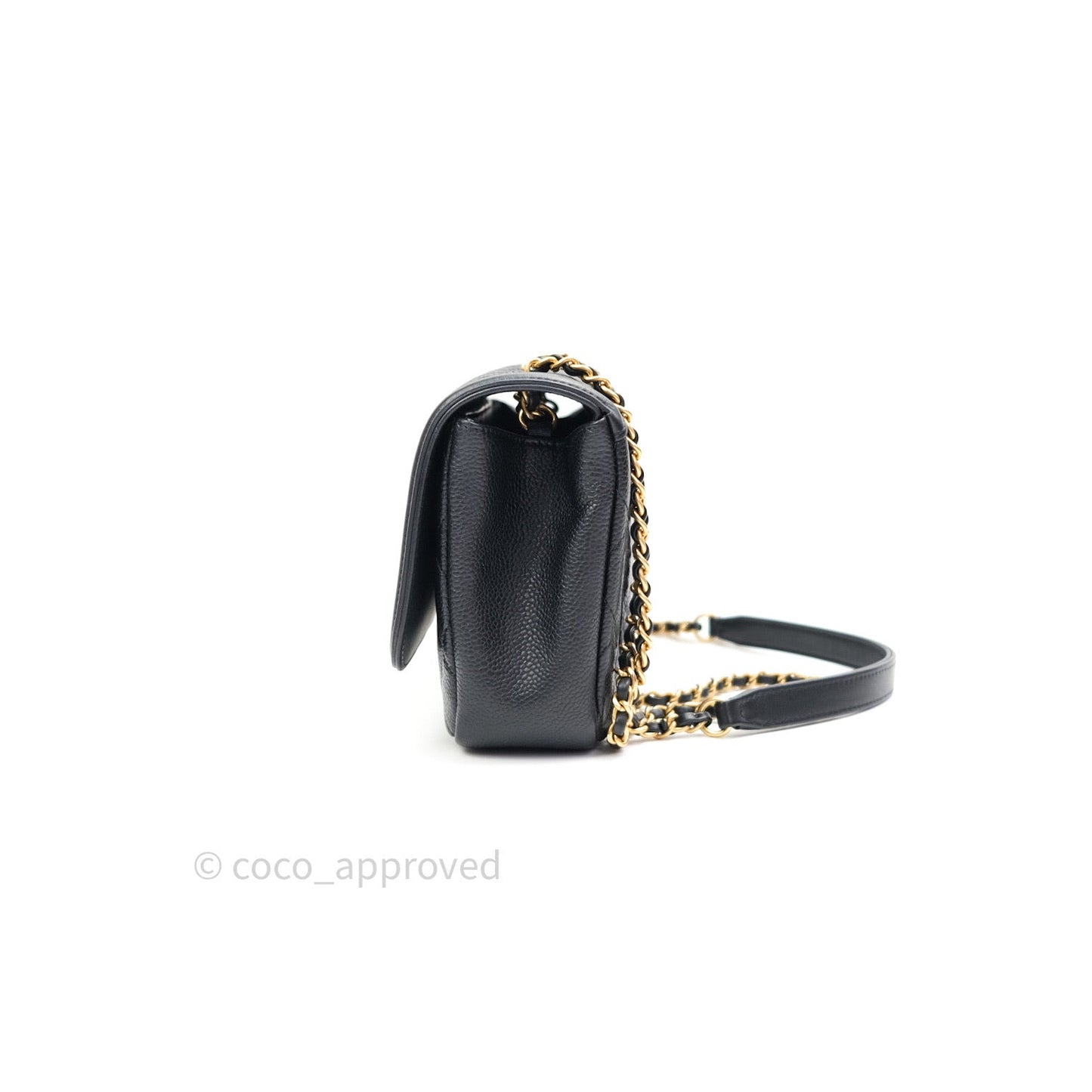 Chanel Quilted Small CC Filigree Flap Black Caviar