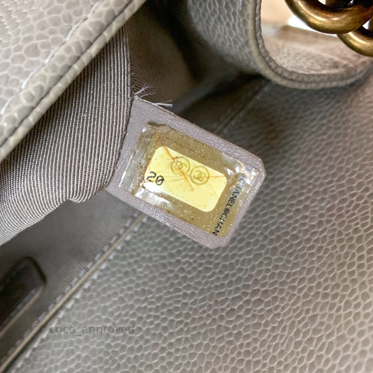 Chanel Boy Quilted Medium Taupe Grey Caviar Gold Hardware 14B