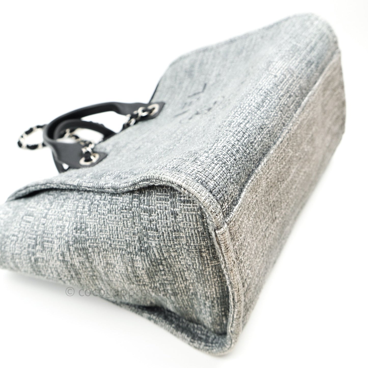 Chanel Large Deauville Charcoal Grey Canvas