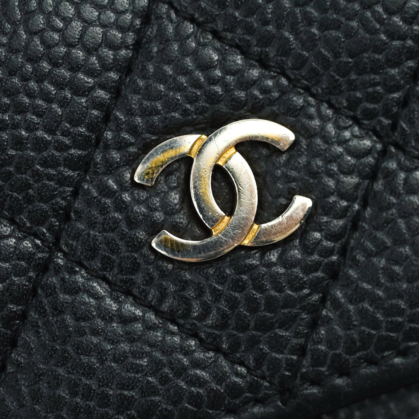 Chanel Long Wallet Black Caviar Gold Hardware