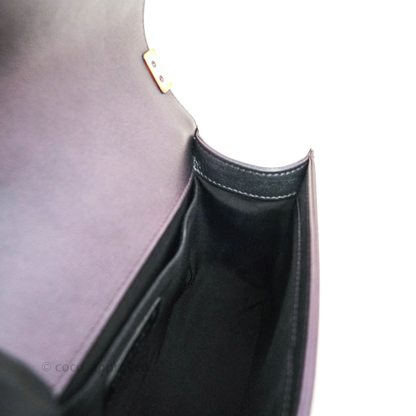 Chanel Purple Mermaid Iridescent Medium Calfskin Boy Bag