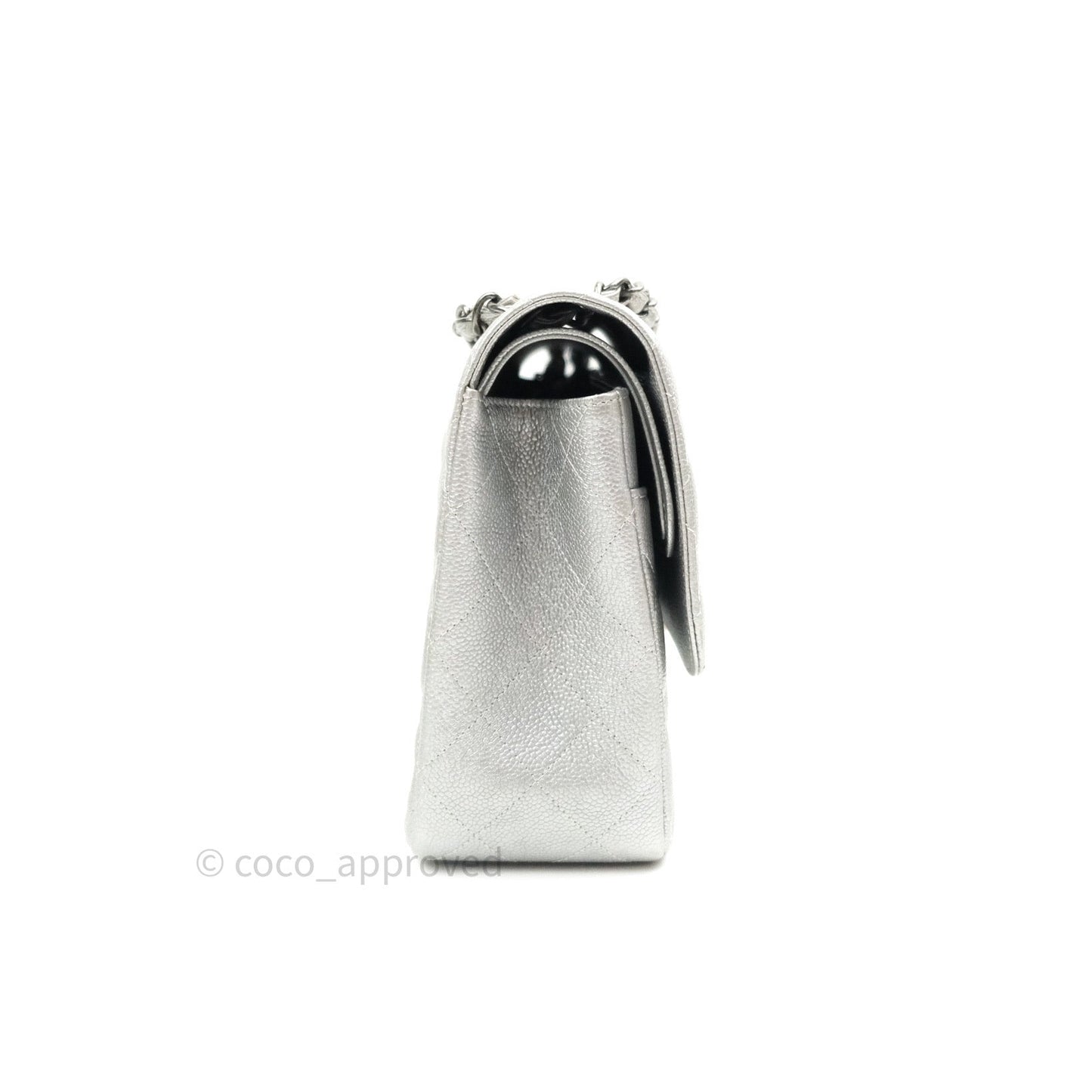 Chanel Jumbo Double Flap Silver Caviar Ruthenium Hardware⁣⁣