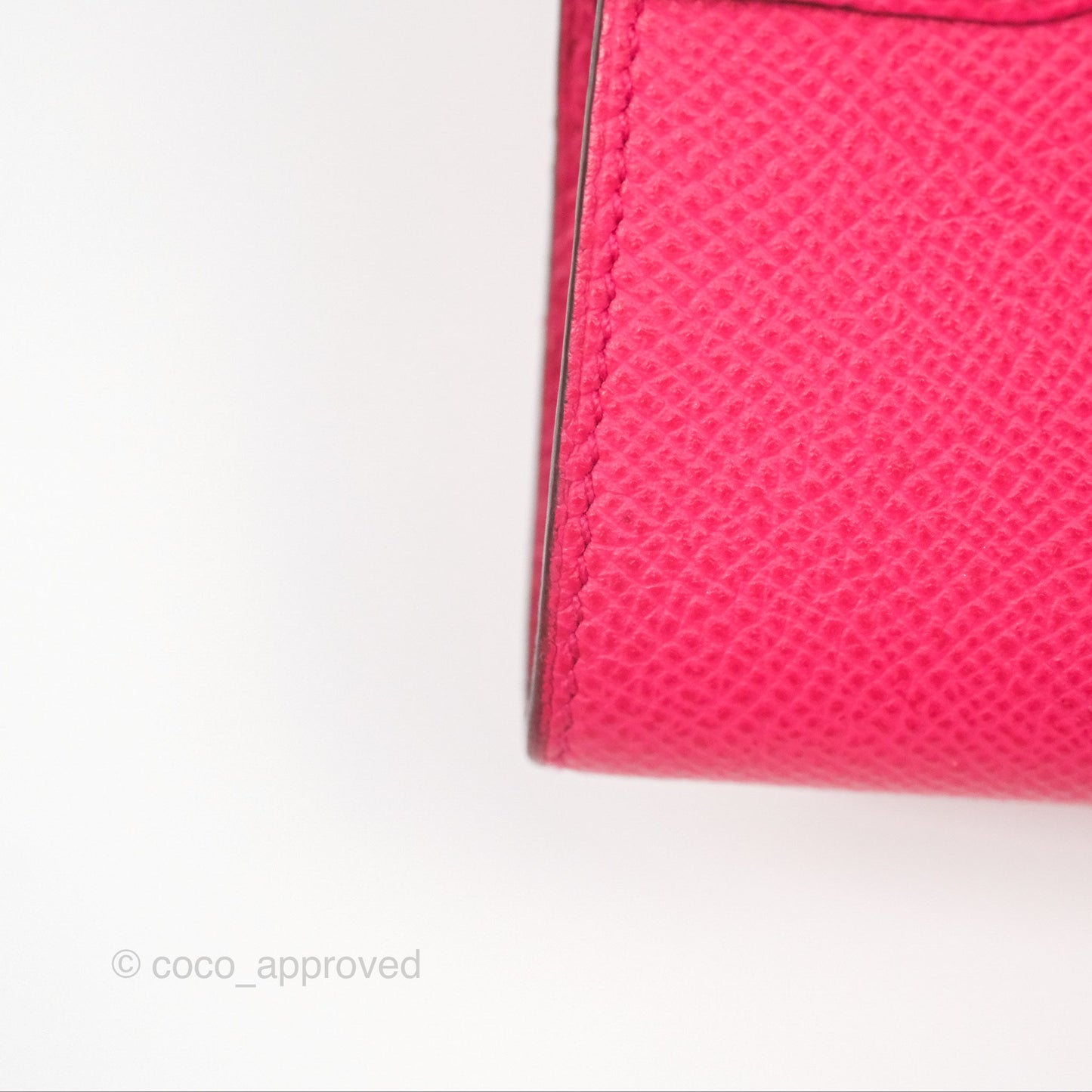 Hermès Small Kelly Wallet Rose Extreme I6 Epsom Palladium Hardware