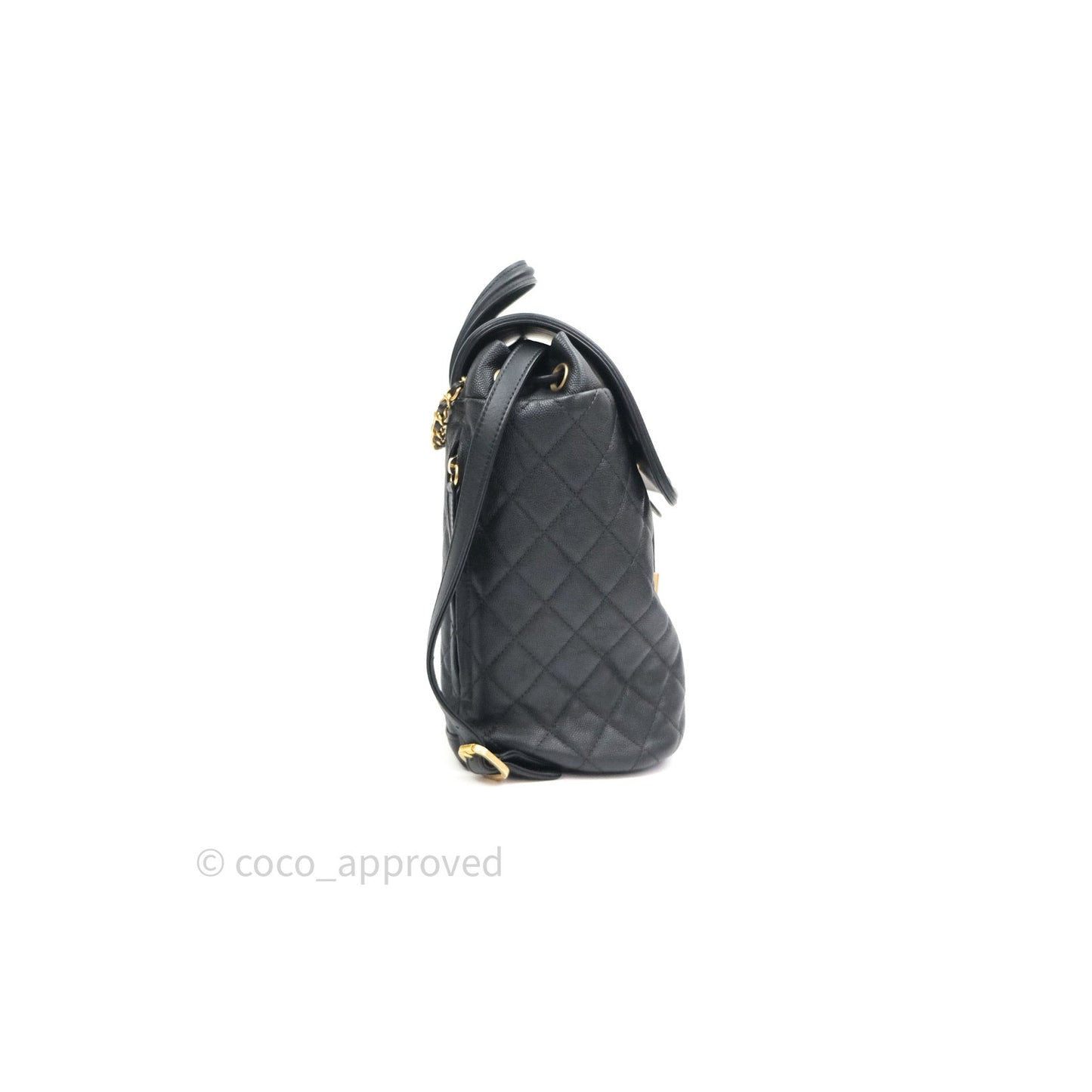 Chanel Quilted Filigree Backpack Black Caviar