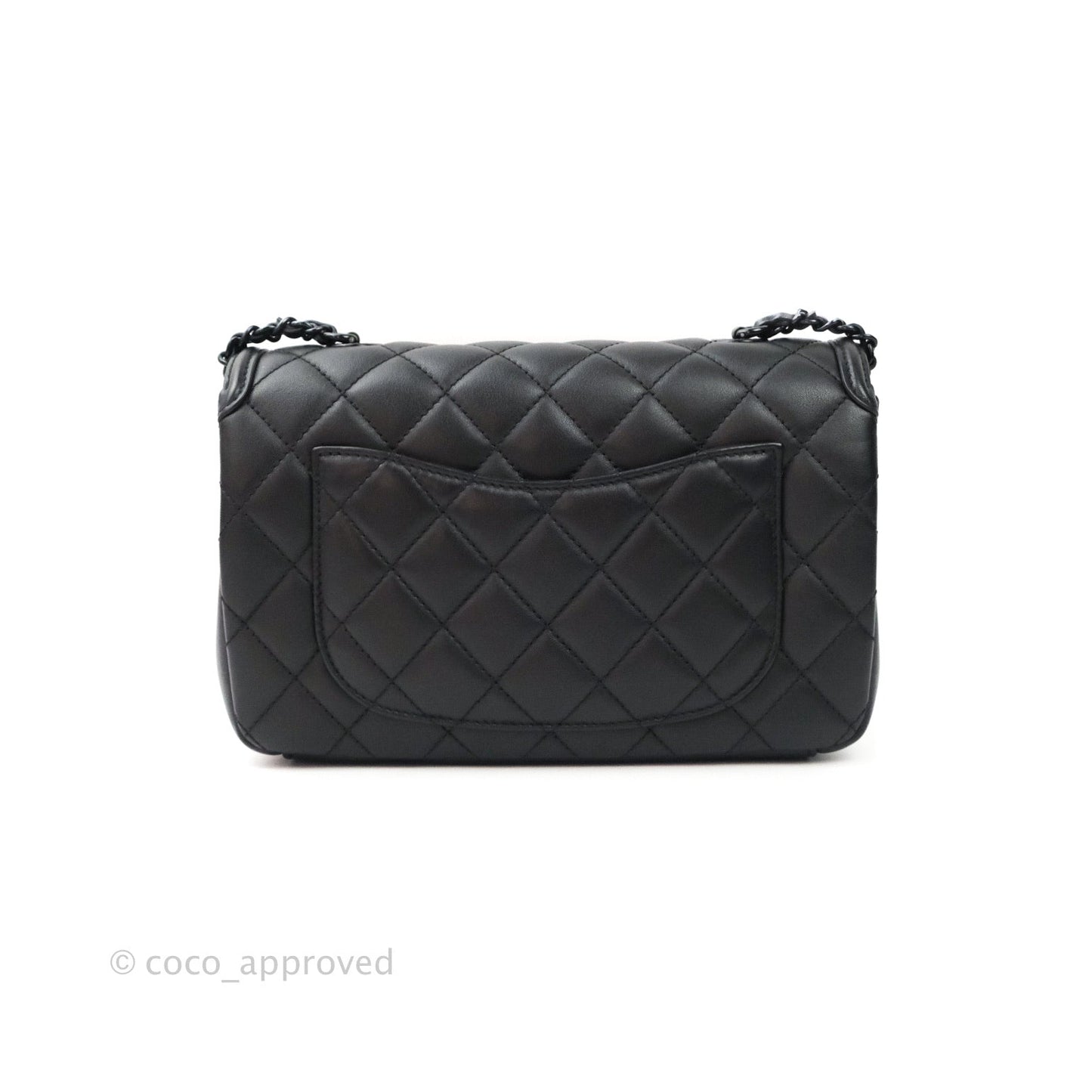Chanel Quilted Small CC Filigree Flap Black Lambskin So Black Hardware