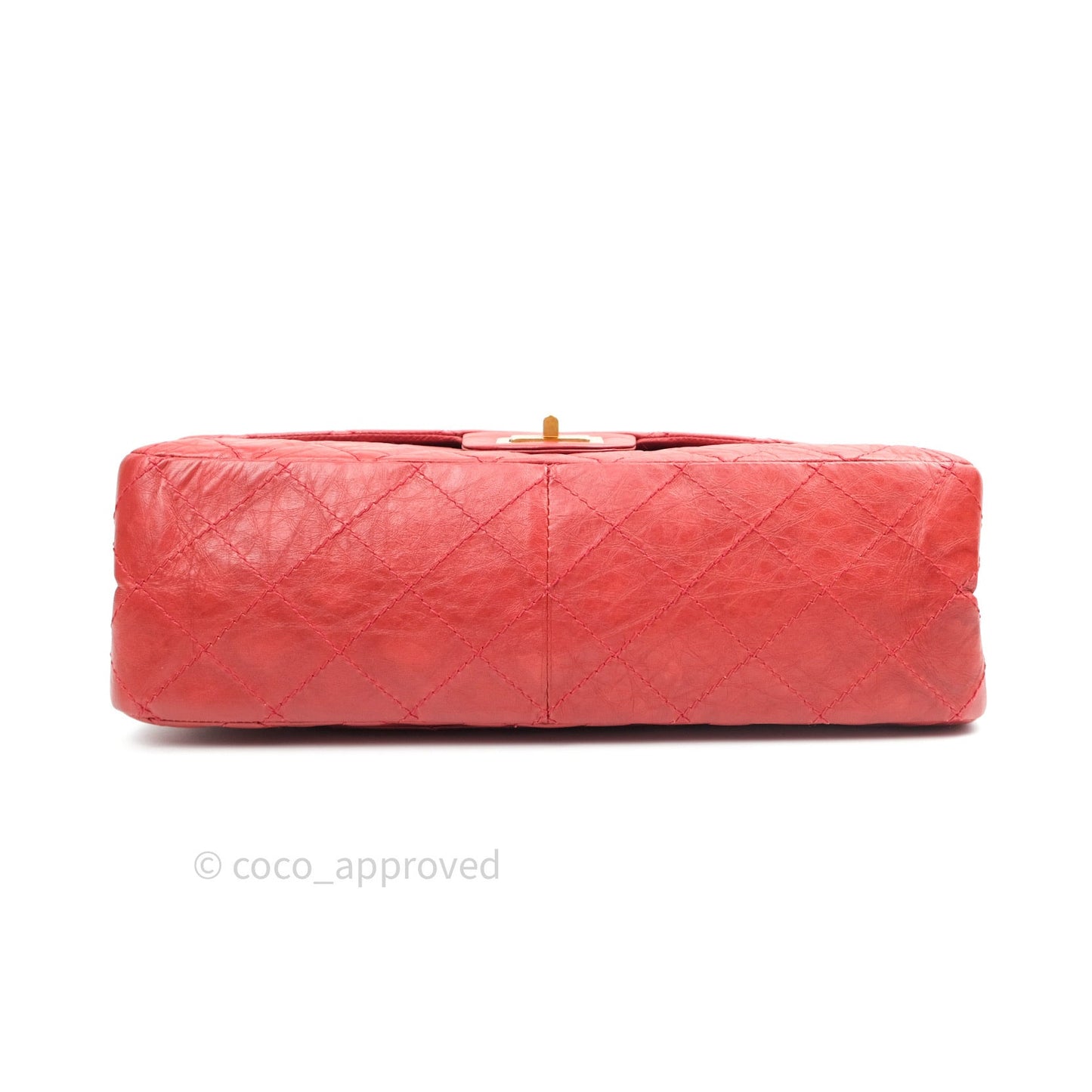 Chanel Reissue Quilted Aged Calfskin Coral Red Ruthenium Hardware 227