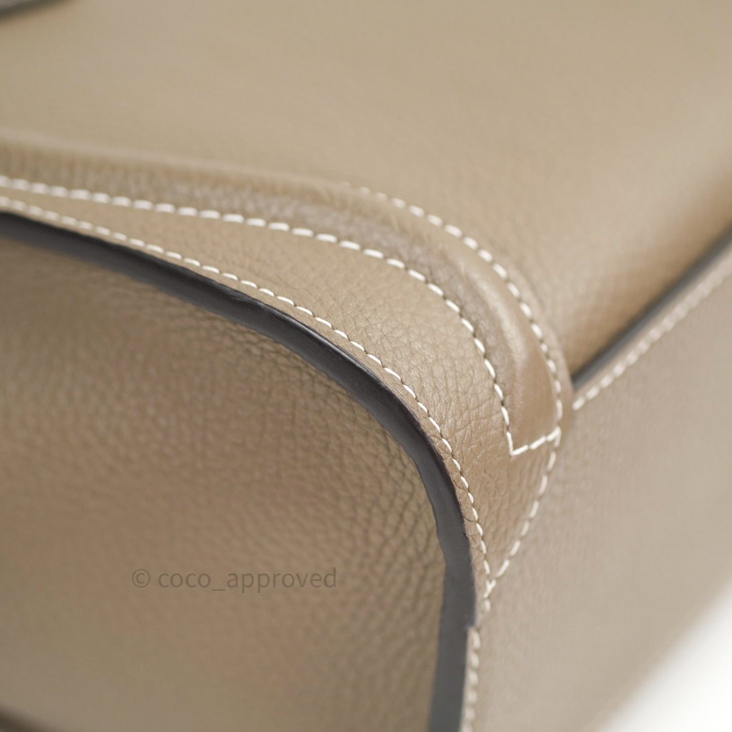Celine Nano Luggage in Souris Drummed Calfskin
