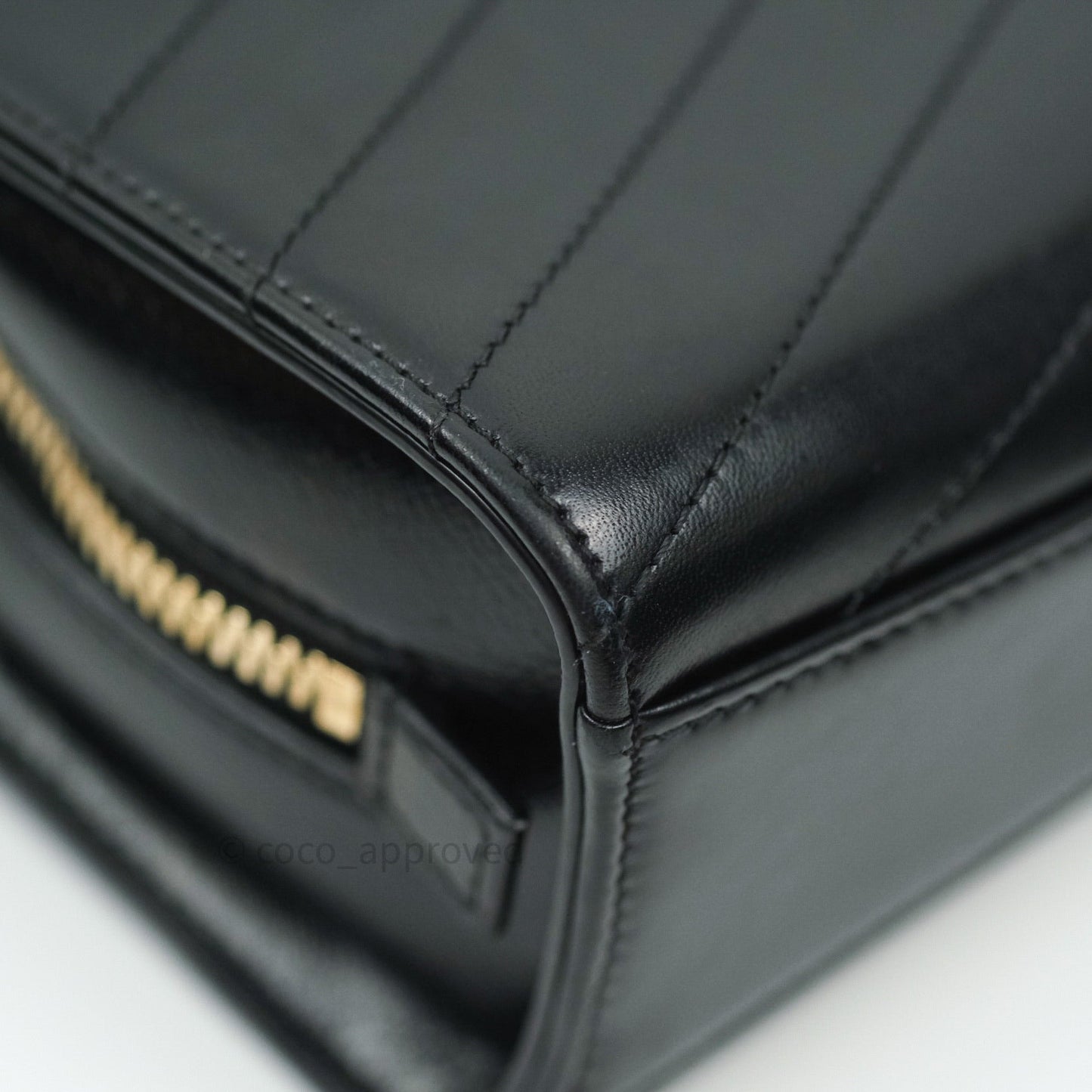 Chanel Chevron Calfskin Medium Medal Flap Black