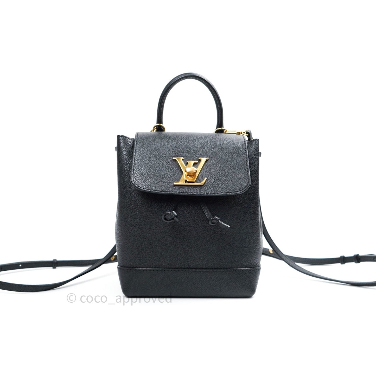 Louis Vuitton Lockme Mini Backpack Black Gold Hardware