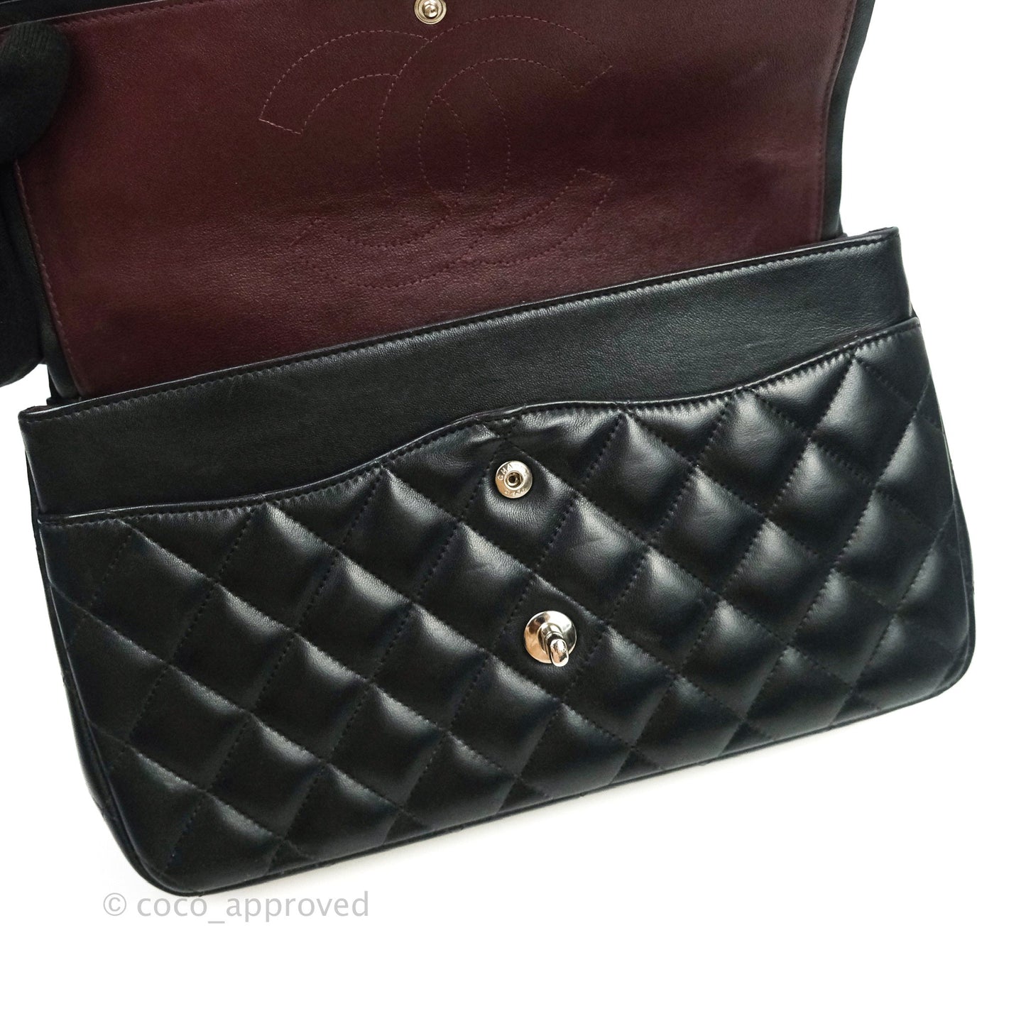 Chanel Jumbo Double Flap Black Lambskin Silver Hardware⁣⁣
