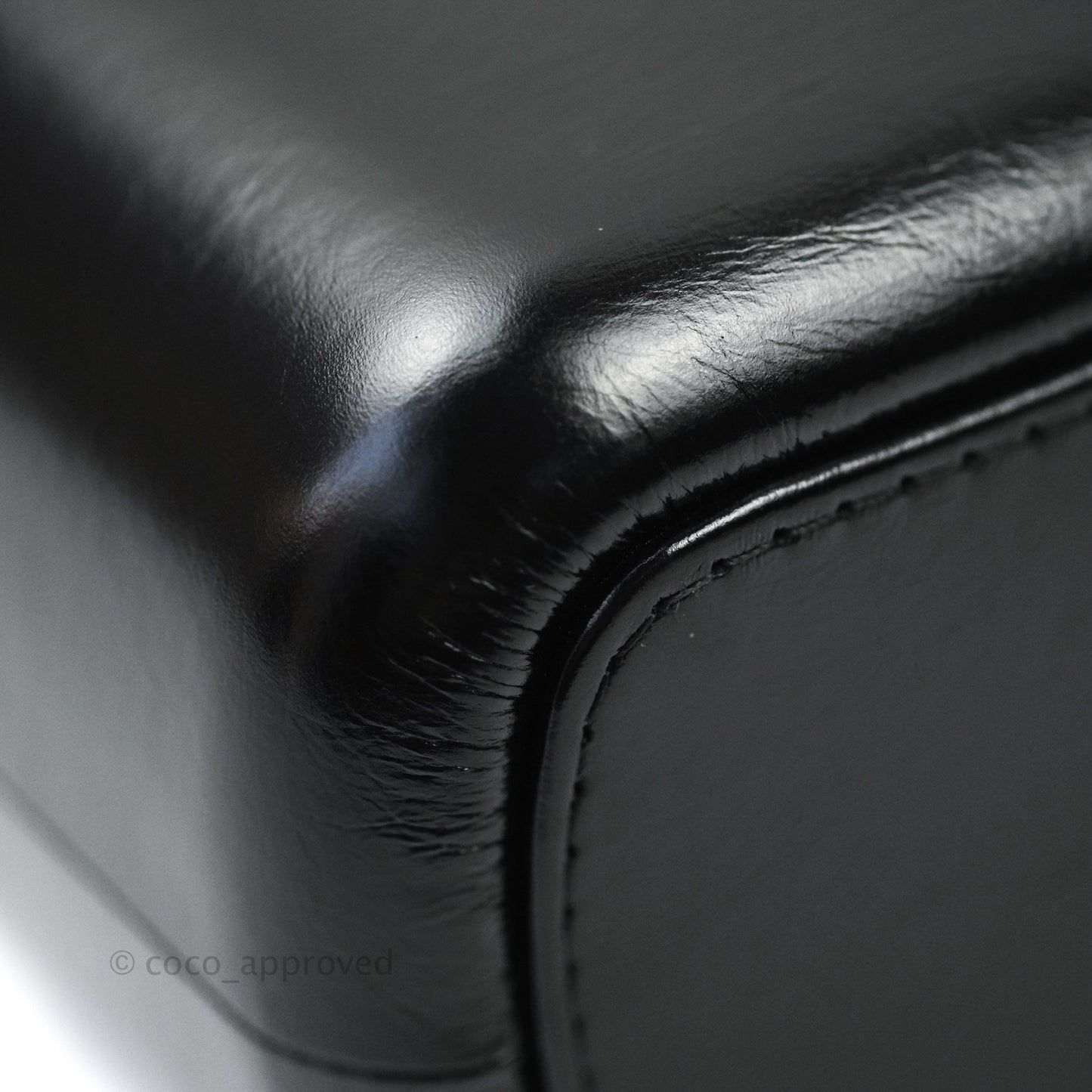 Chanel Medium Gabrielle White Black Aged Calfskin