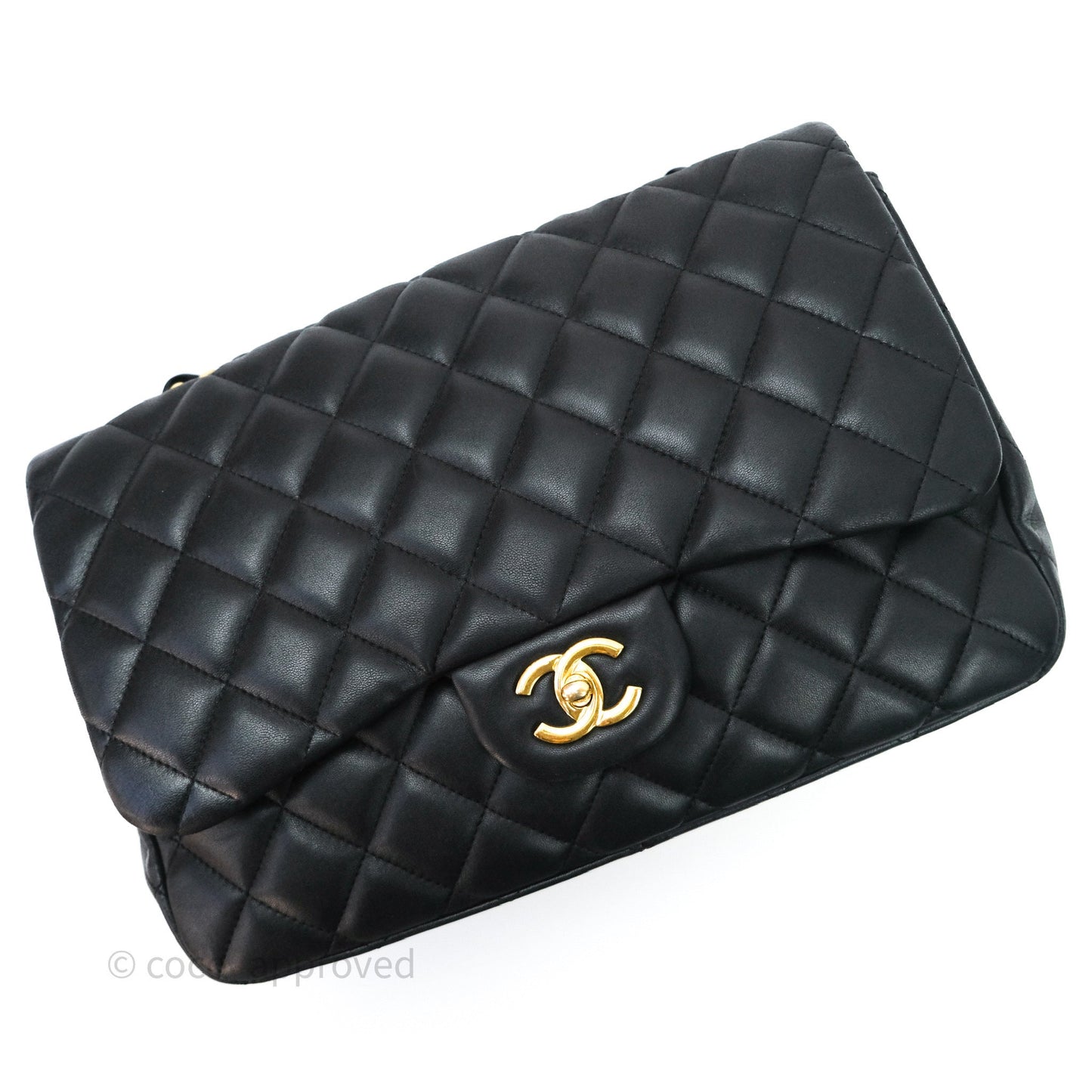 Chanel Jumbo Single Flap Black Lambskin Gold Hardware⁣⁣