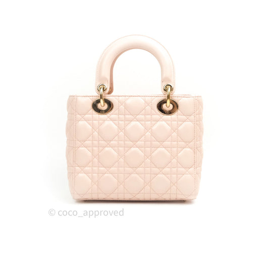 Christian Dior Lambskin My ABCDior Lady Dior Pink Gold Hardware