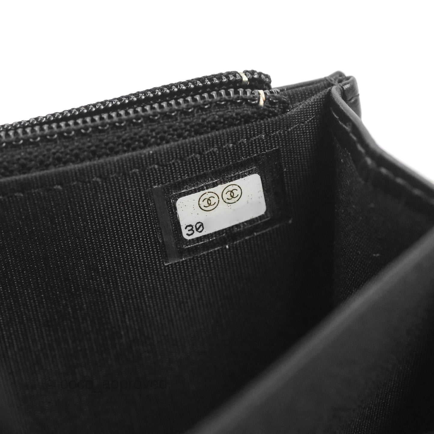 Chanel Quilted Large Pearl Mini Wallet On Chain WOC Black Calfskin