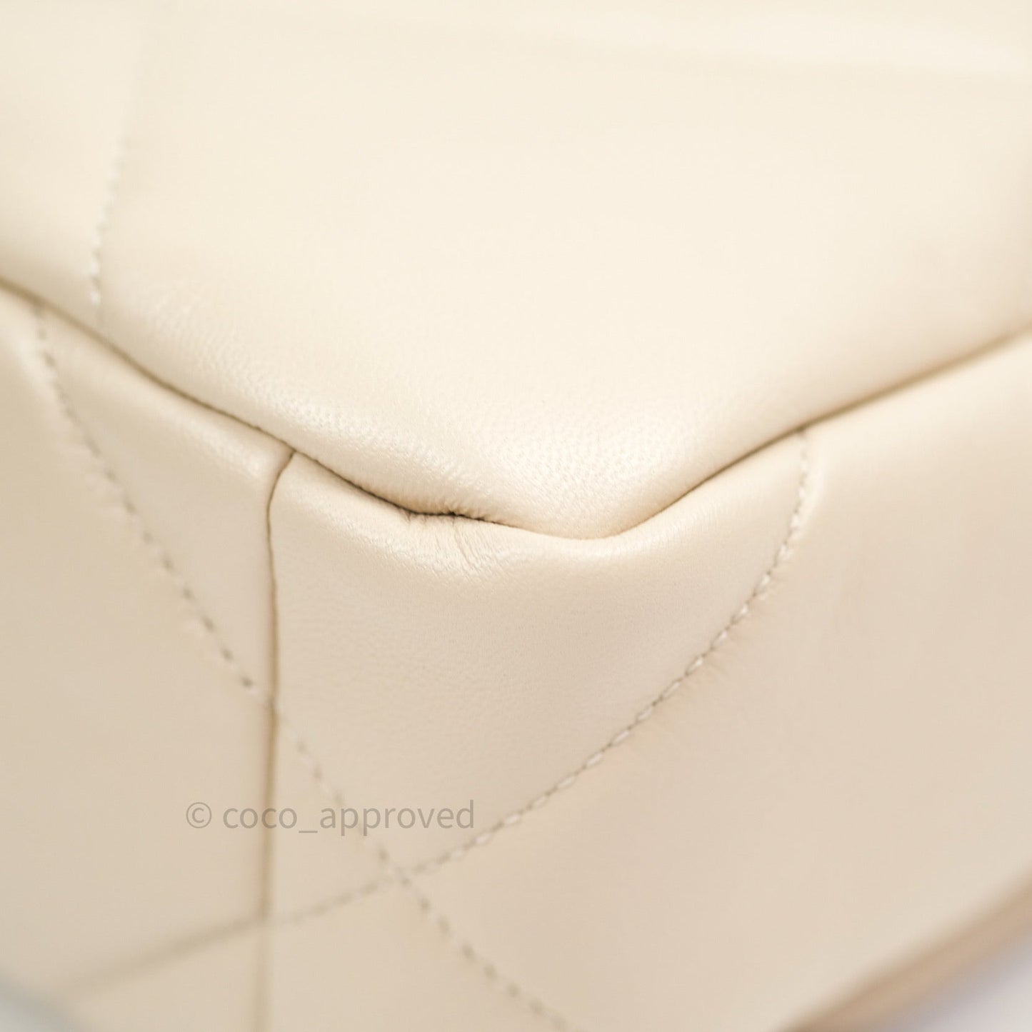 Chanel 19 Small Beige Goatskin Mixed Hardware