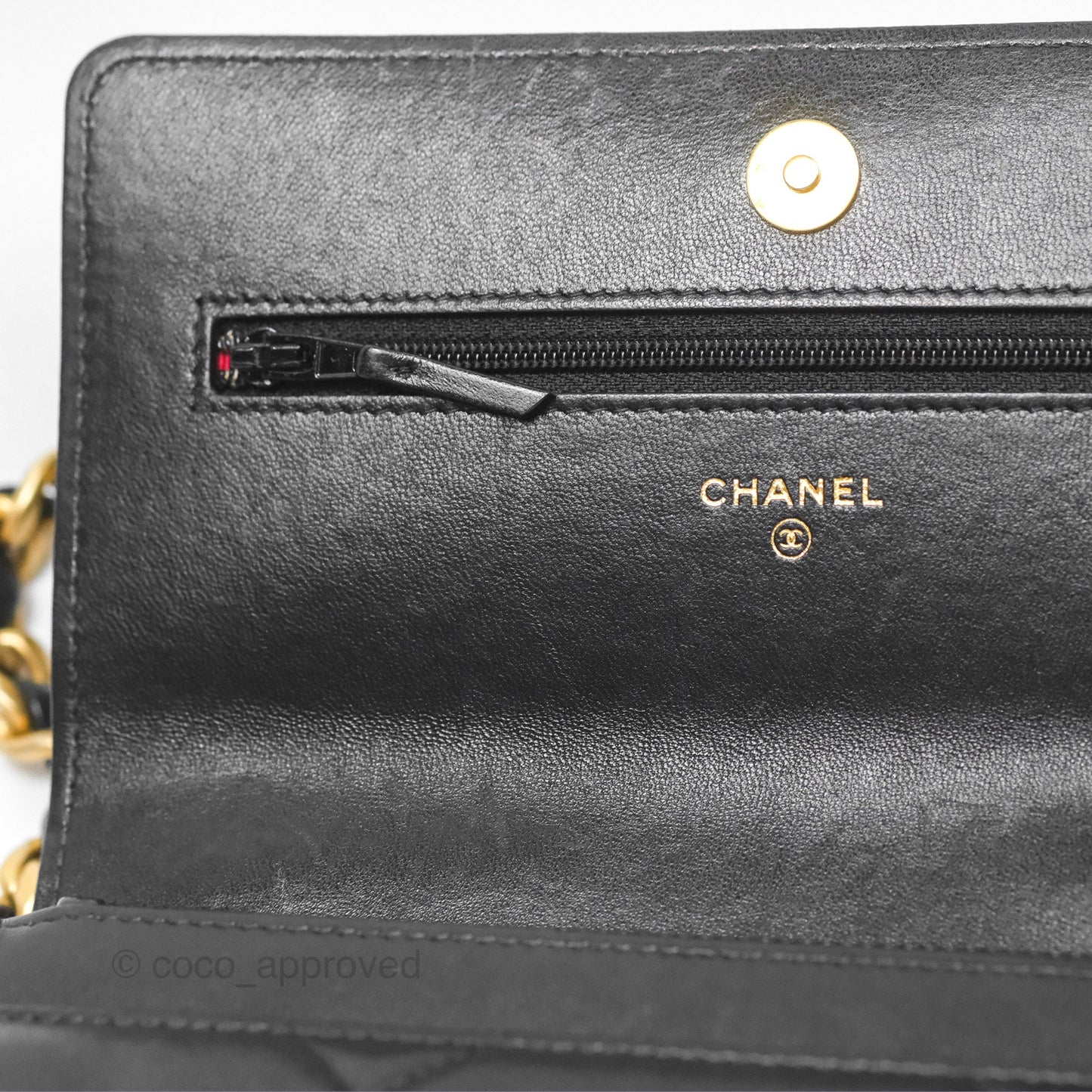 Chanel 19 Wallet on Chain WOC Black Mixed Hardware