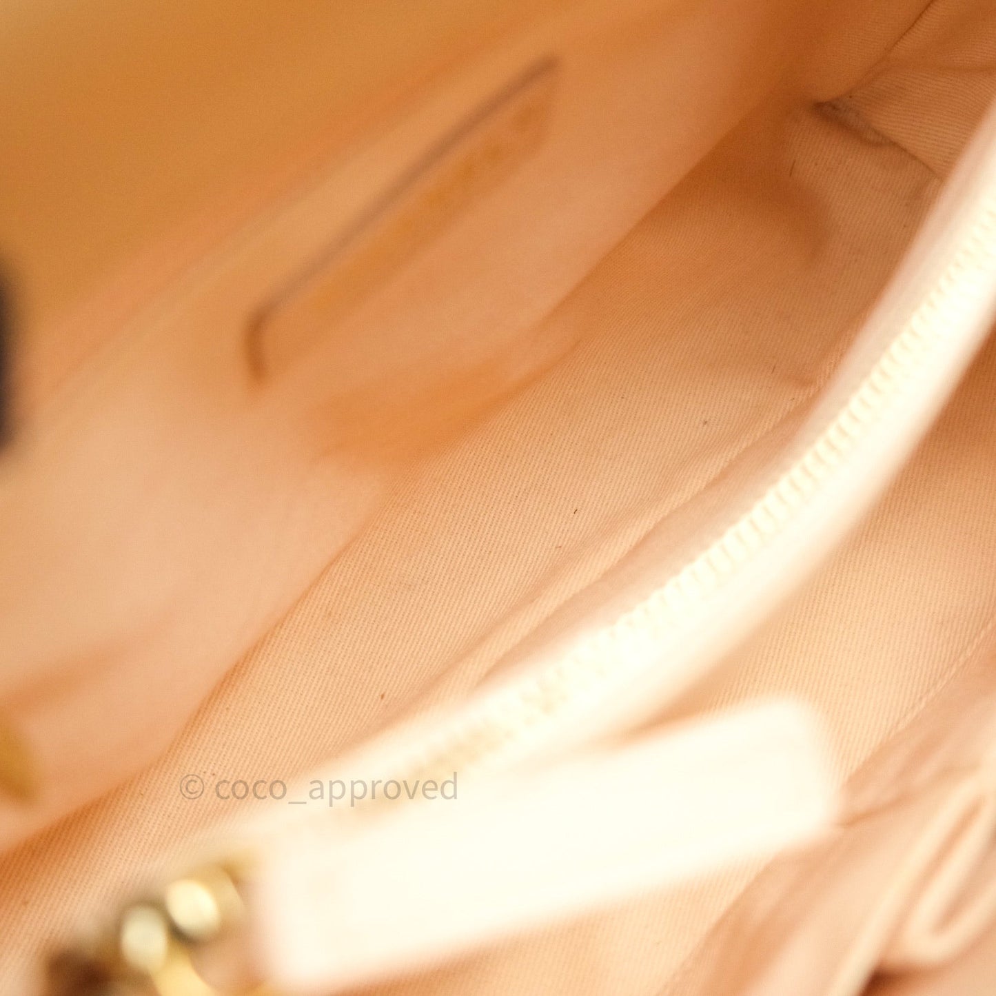 Chanel Small Coco Handle Quilted Beige Caviar Gold Hardware