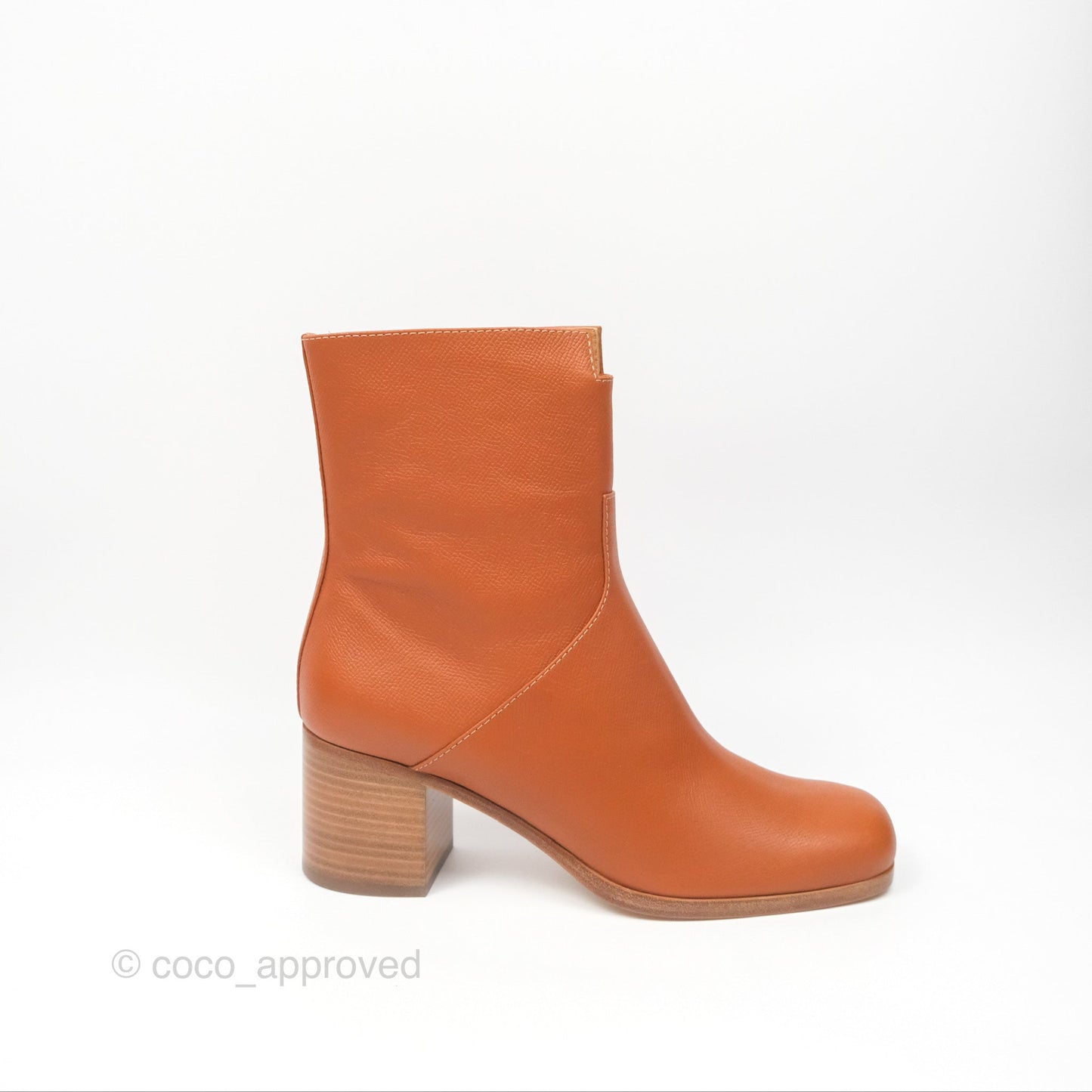 Hermès Flatteuse 60 Ankle Boot Natural Calfskin