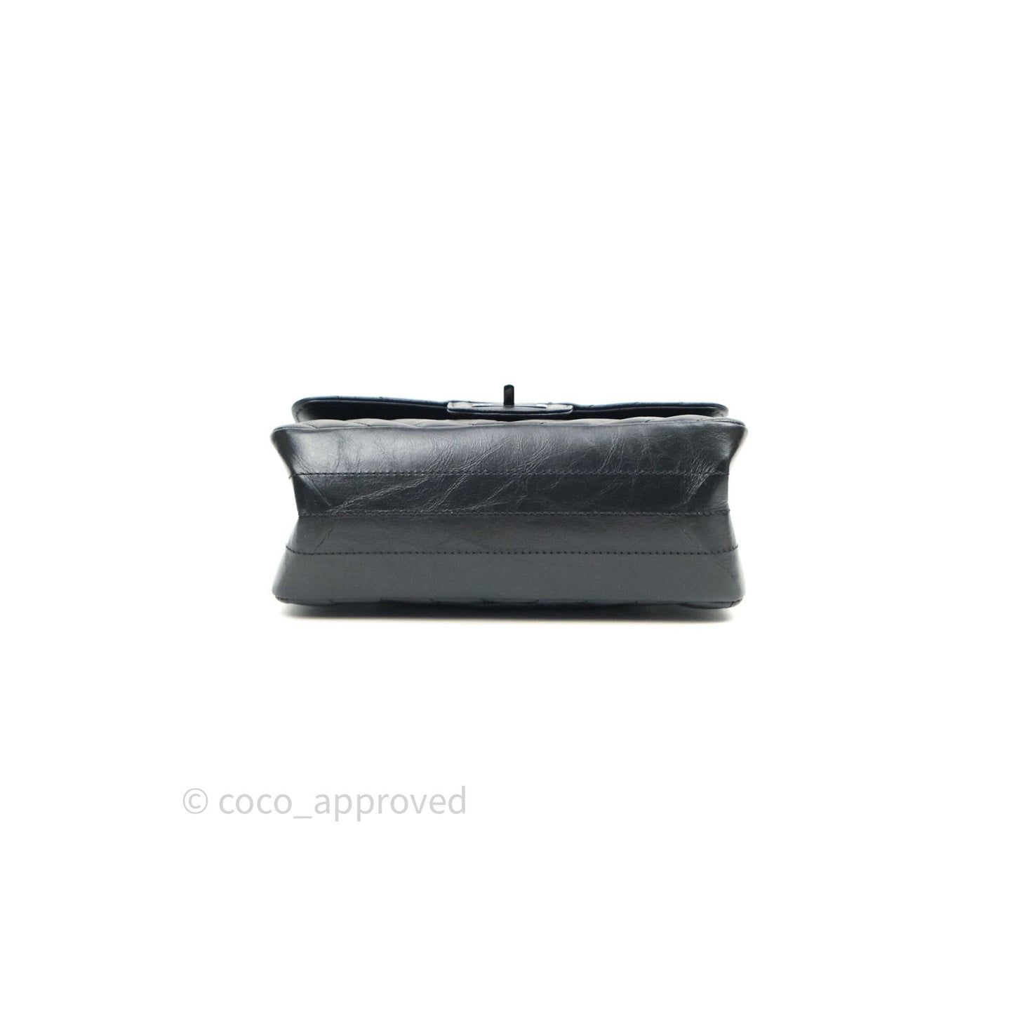 Chanel Mini Reissue 224 So Black Chevron Calfskin Black Hardware