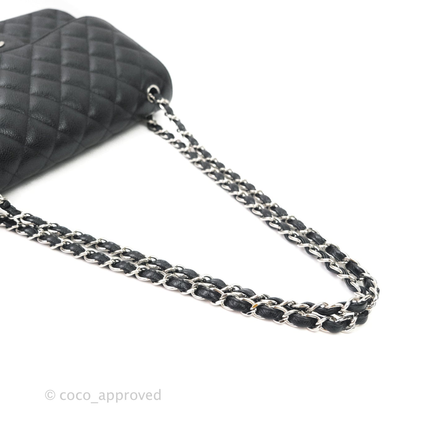 Chanel Jumbo Double Flap Black Caviar Silver Hardware⁣⁣