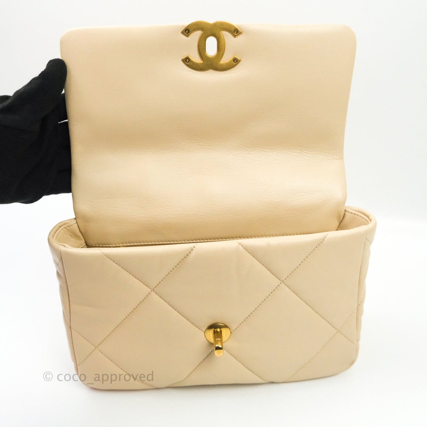 Chanel 19 Small Beige Mixed Hardware