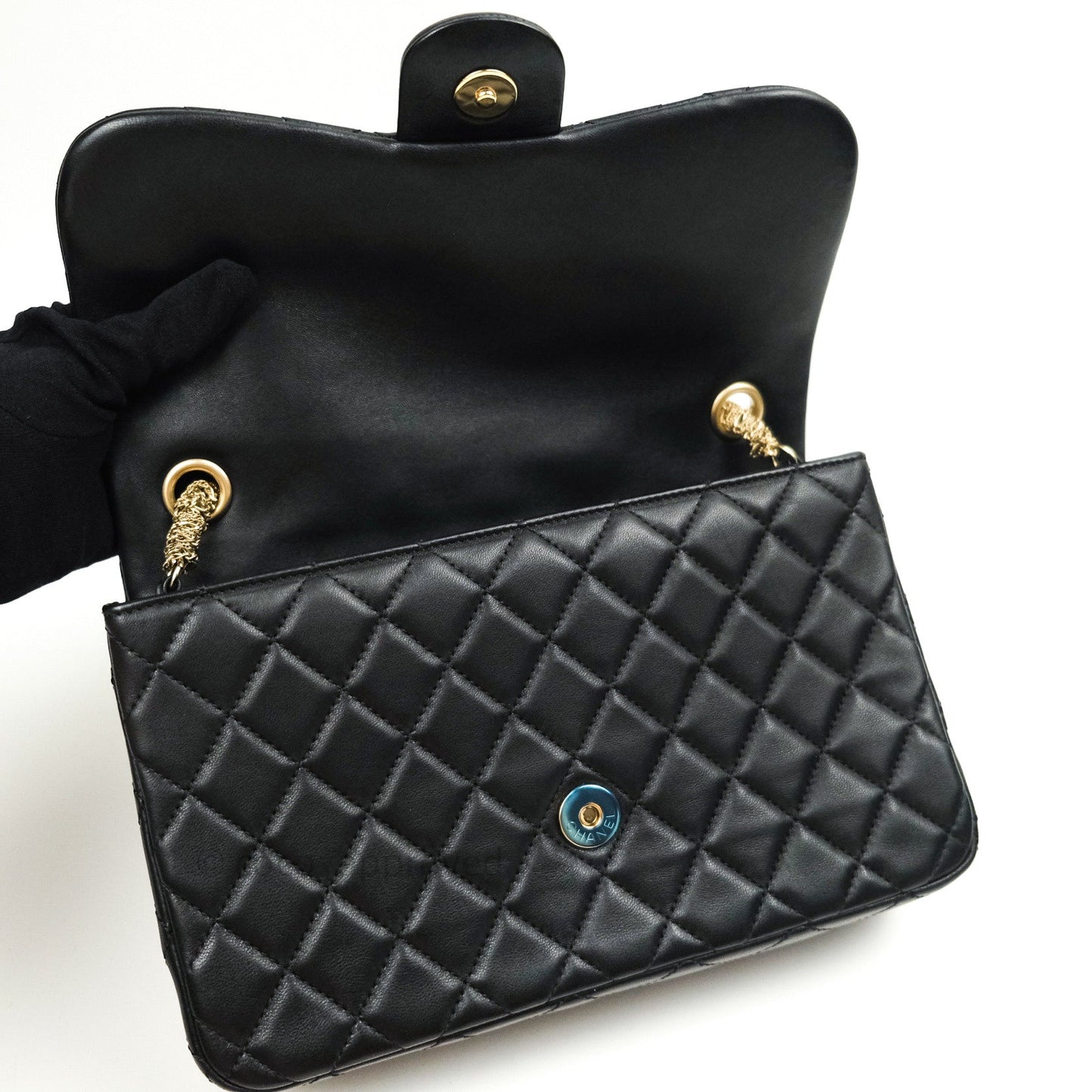 Chanel Quilted Medium Lambskin Westminster Pearl Flap Black