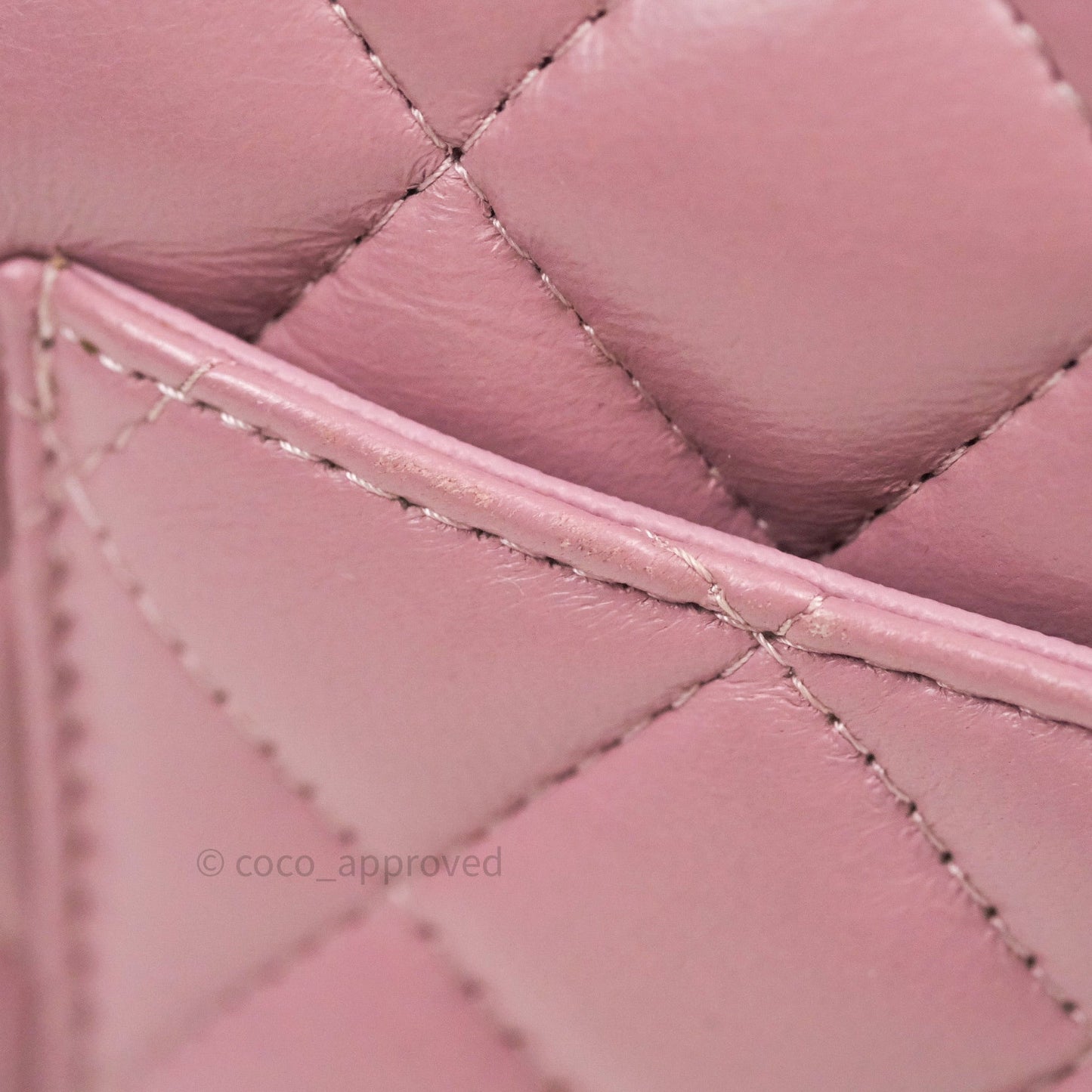 Chanel Quilted Mini Rectangular Pink Lambskin Gold Hardware