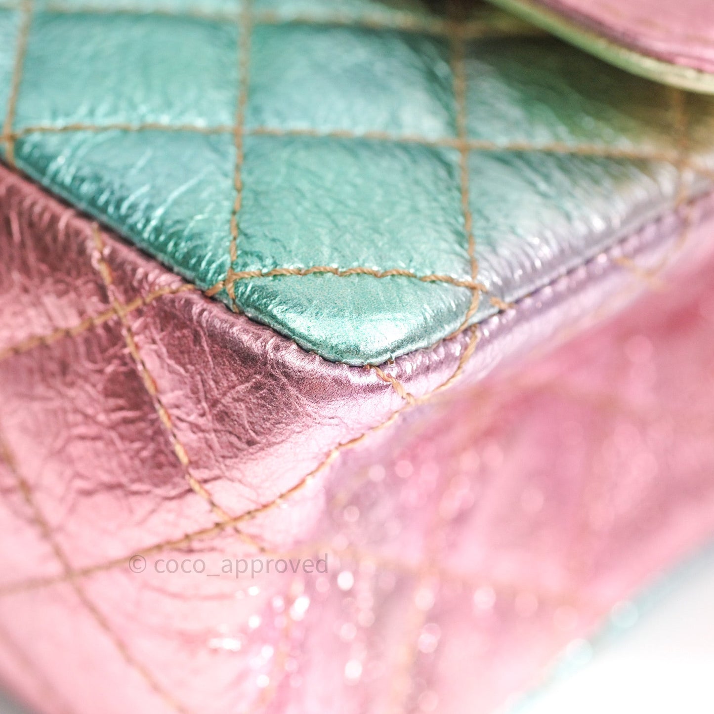 Chanel Mini Reissue 224 Rainbow Quilted Calfskin Gold Hardware