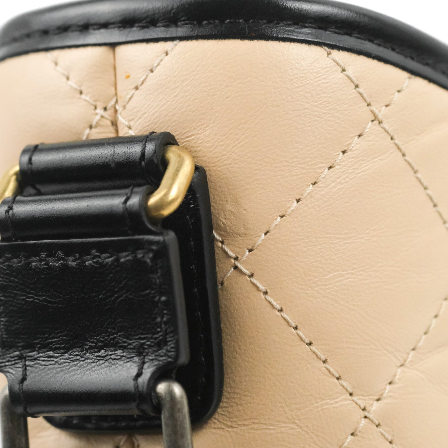 Chanel New Medium Gabrielle Hobo Beige/Black Aged Calfskin
