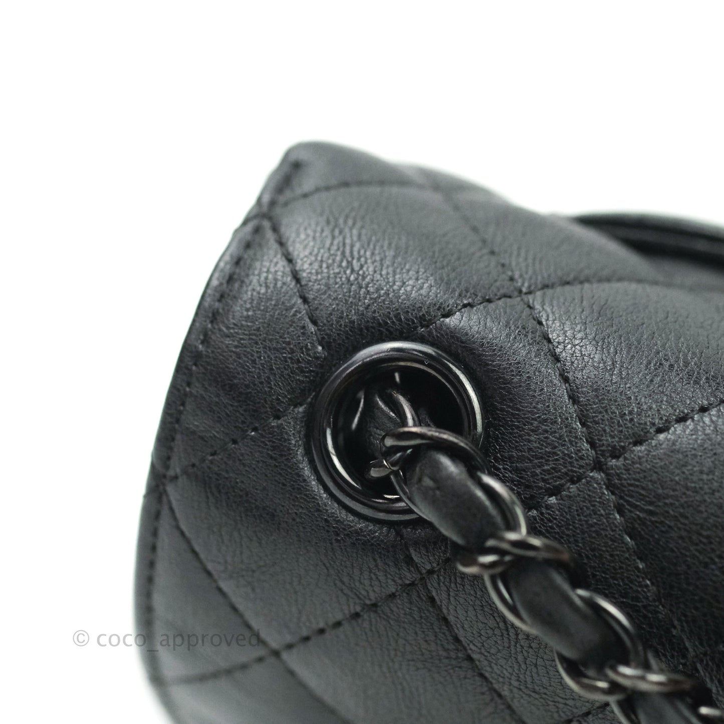 Chanel Quilted Mini Rectangular Flap So Black Crumpled Calfskin