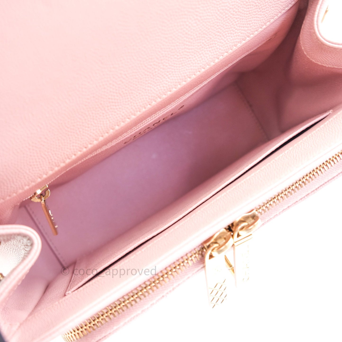 Chanel Quilted Medium Business Affinity Flap Light Pink Light Gold Hardware