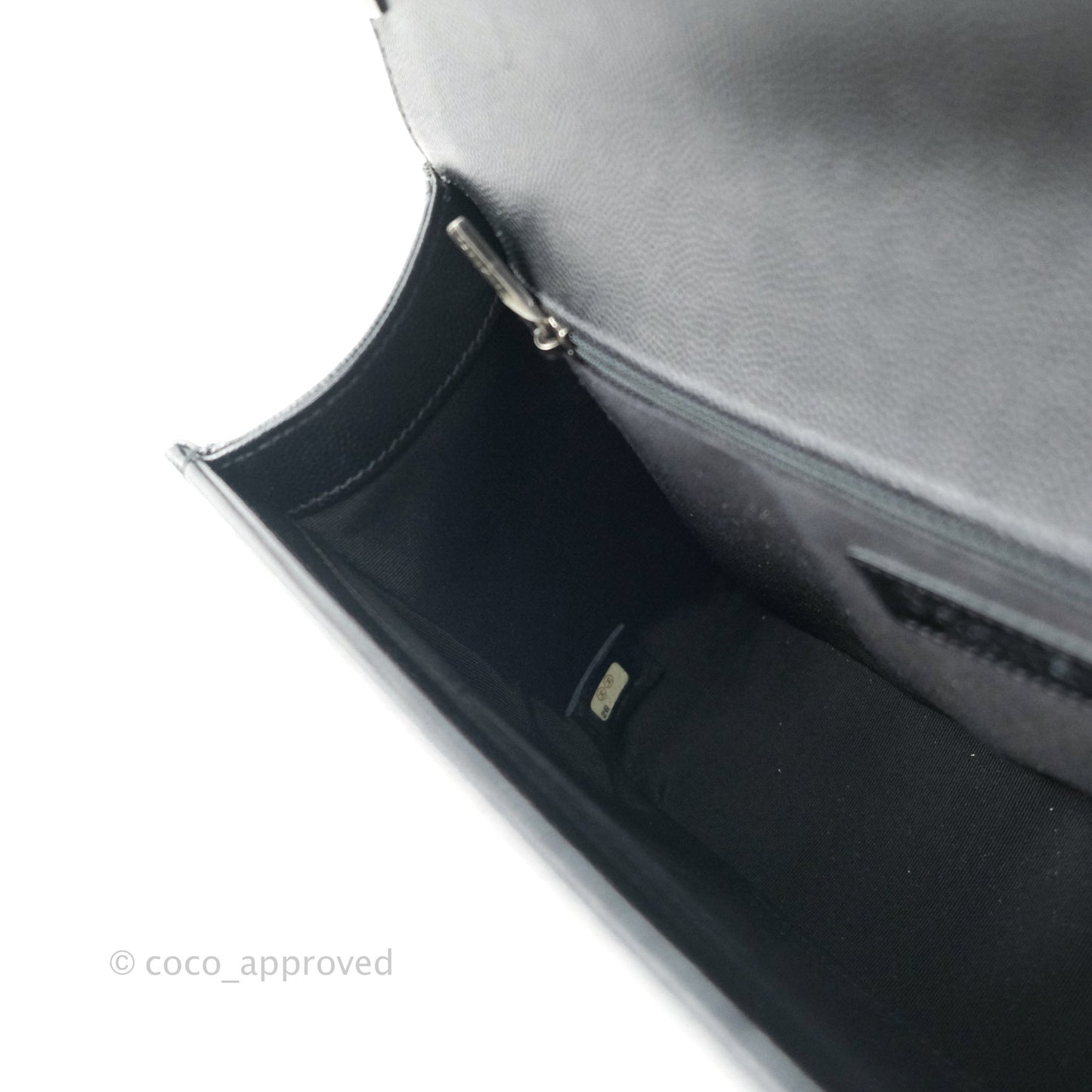 Chanel Boy New Medium Quilted Black Caviar Ruthenium Hardware