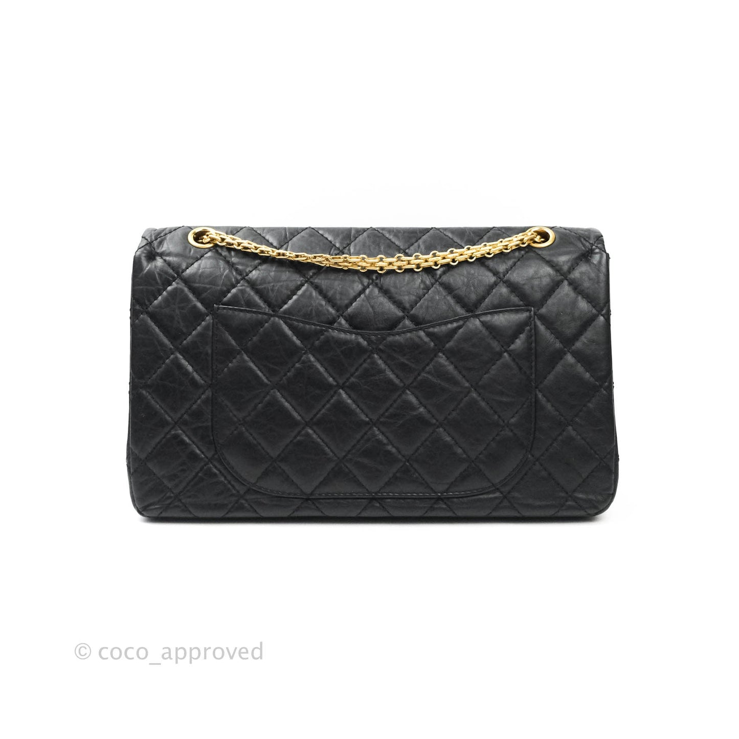 Chanel Reissue Quilted Aged Calfskin Black Aged Gold Hardware 227