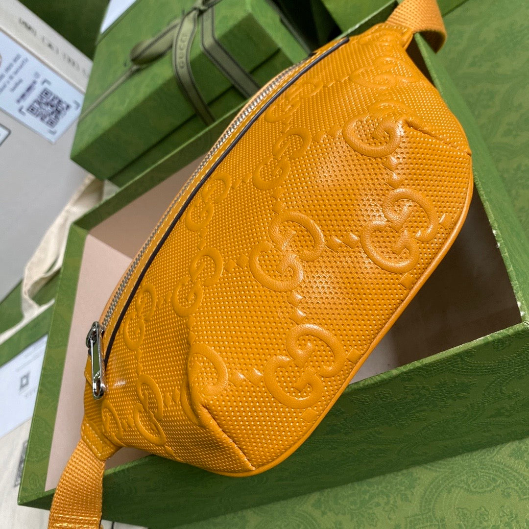 Luxury Gucci GG Embossed Belt Bag