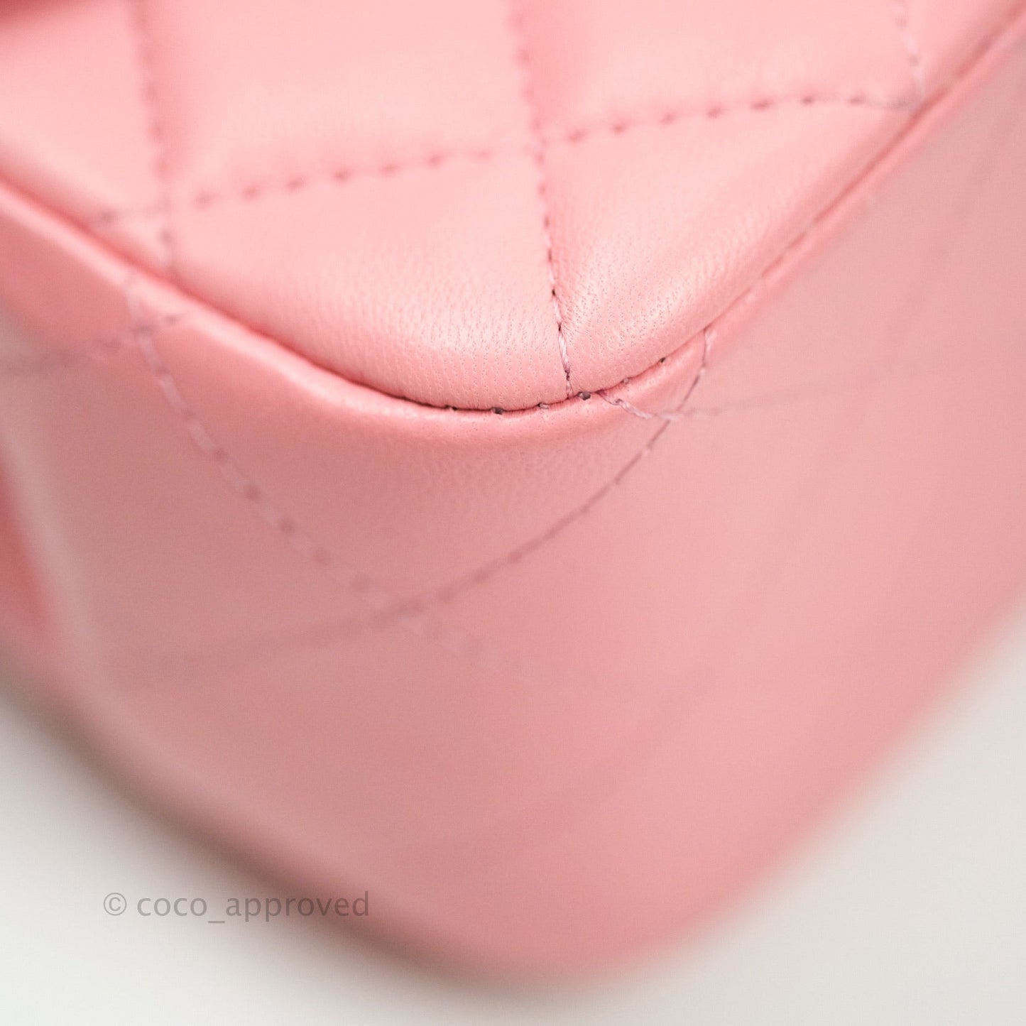 Chanel Mini Square Pink Lambskin Gold Hardware