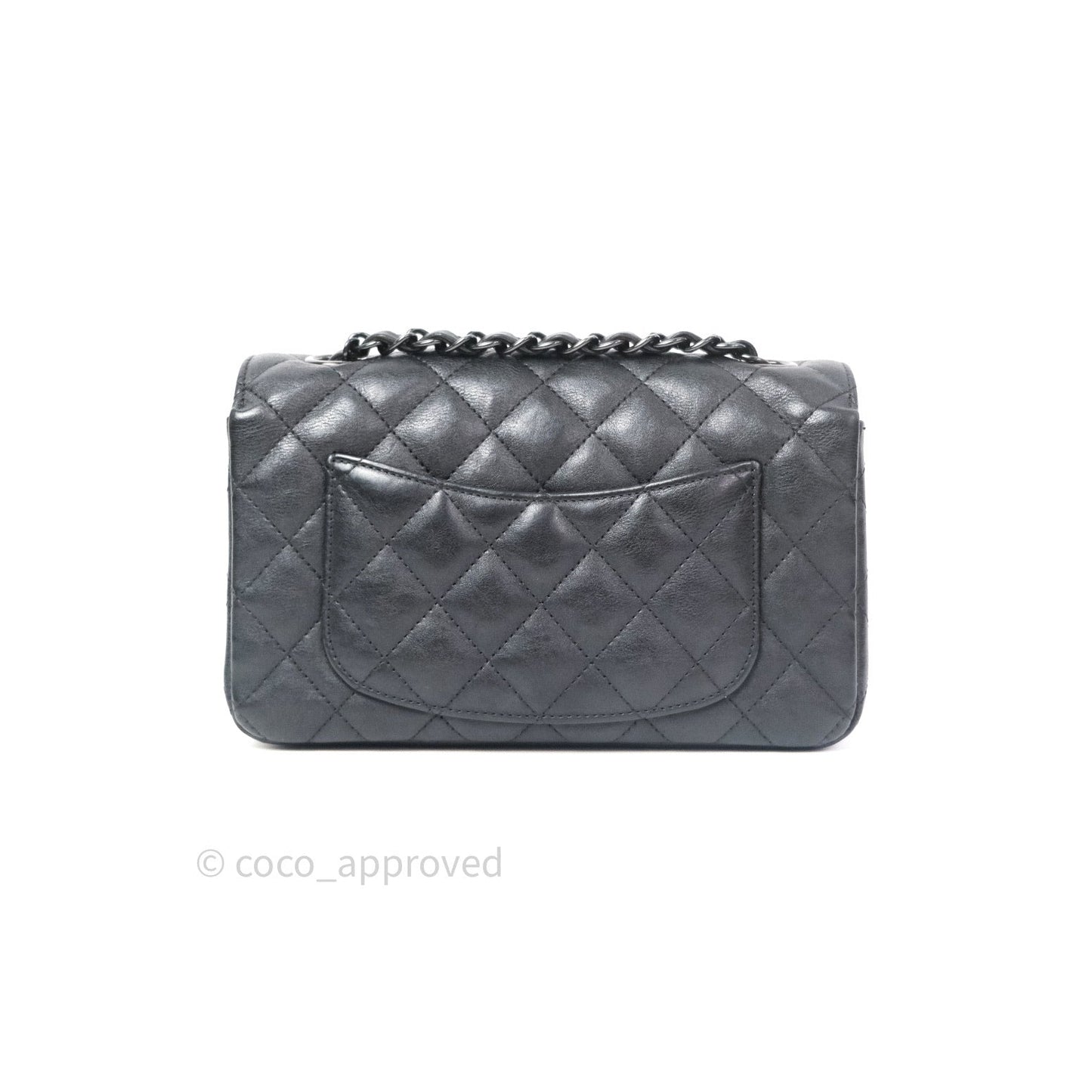 Chanel Quilted Mini Rectangular Flap So Black Crumpled Calfskin