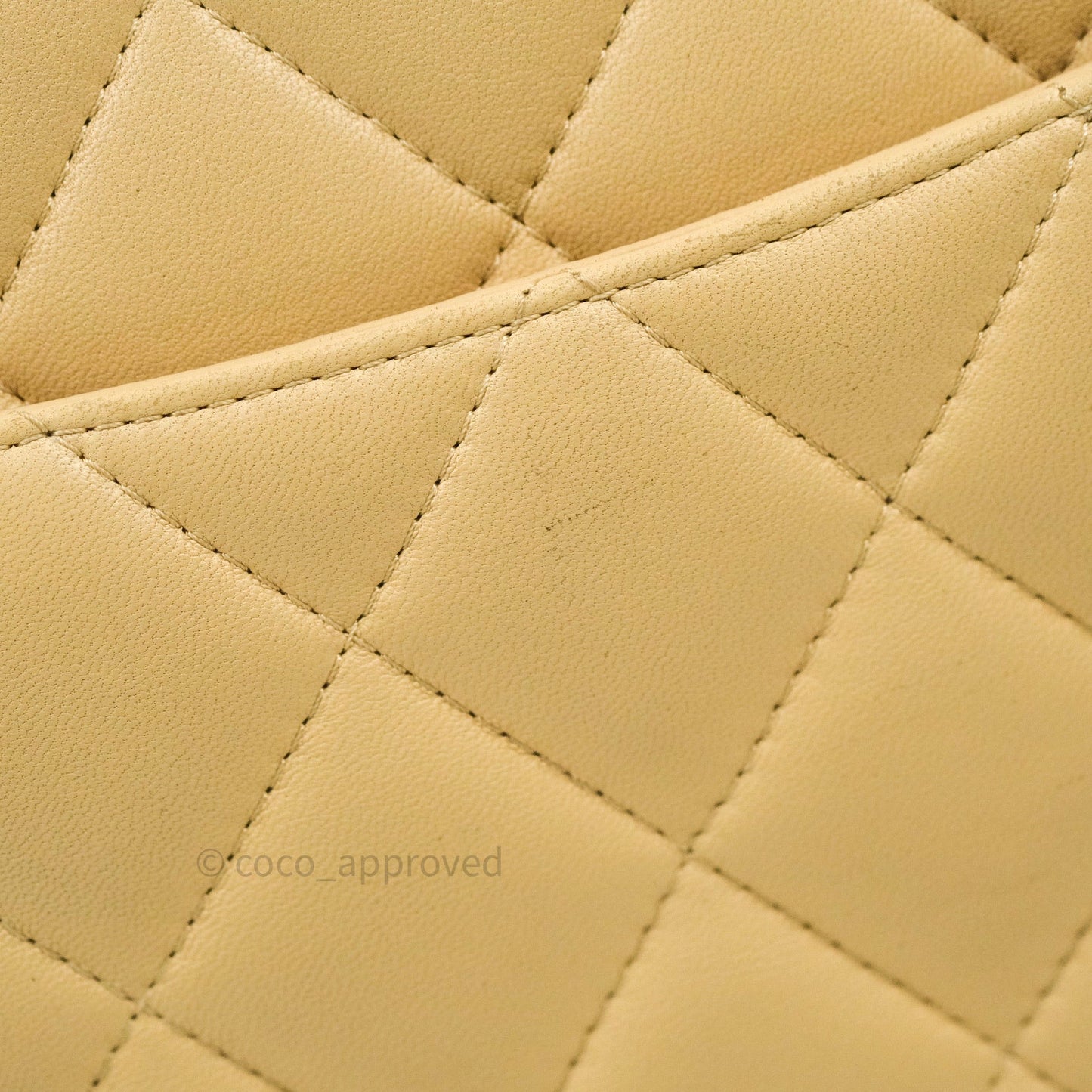Chanel Classic Jumbo Double Flap Beige Lambskin Gold Hardware⁣⁣