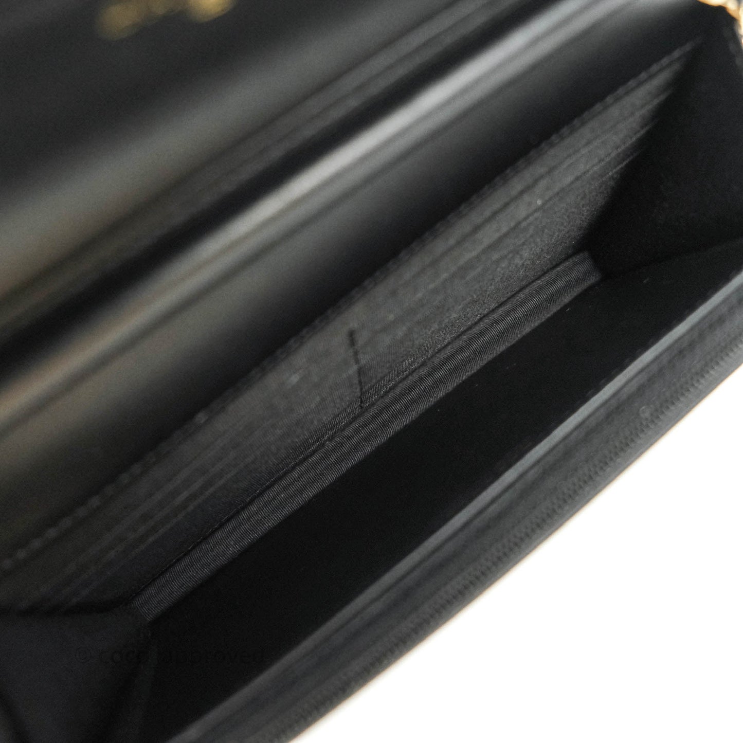 Chanel Filigree Wallet on Chain WOC Black Caviar Gold Hardware