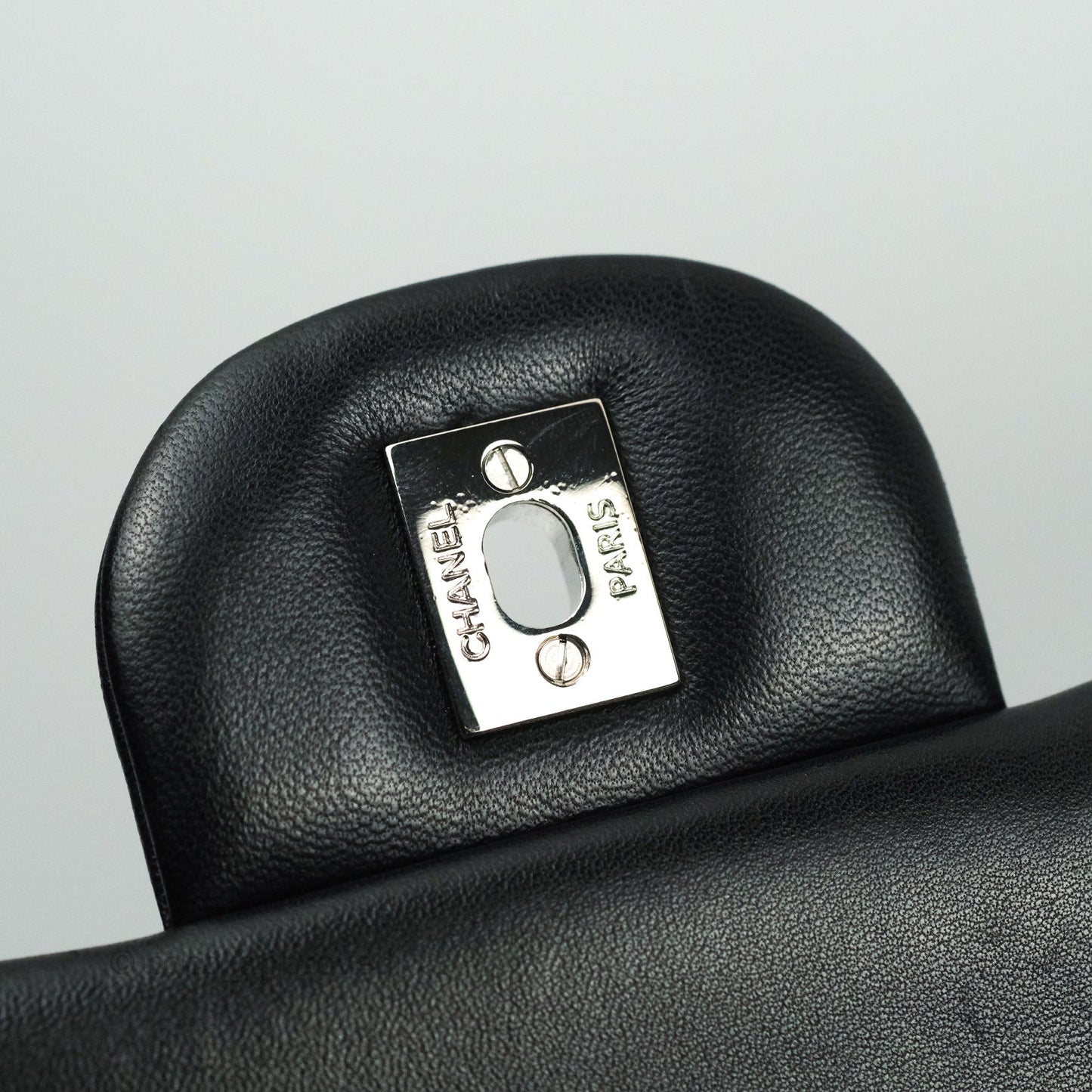 Chanel Classic Jumbo Double Flap Black Lambskin Silver Hardware⁣⁣