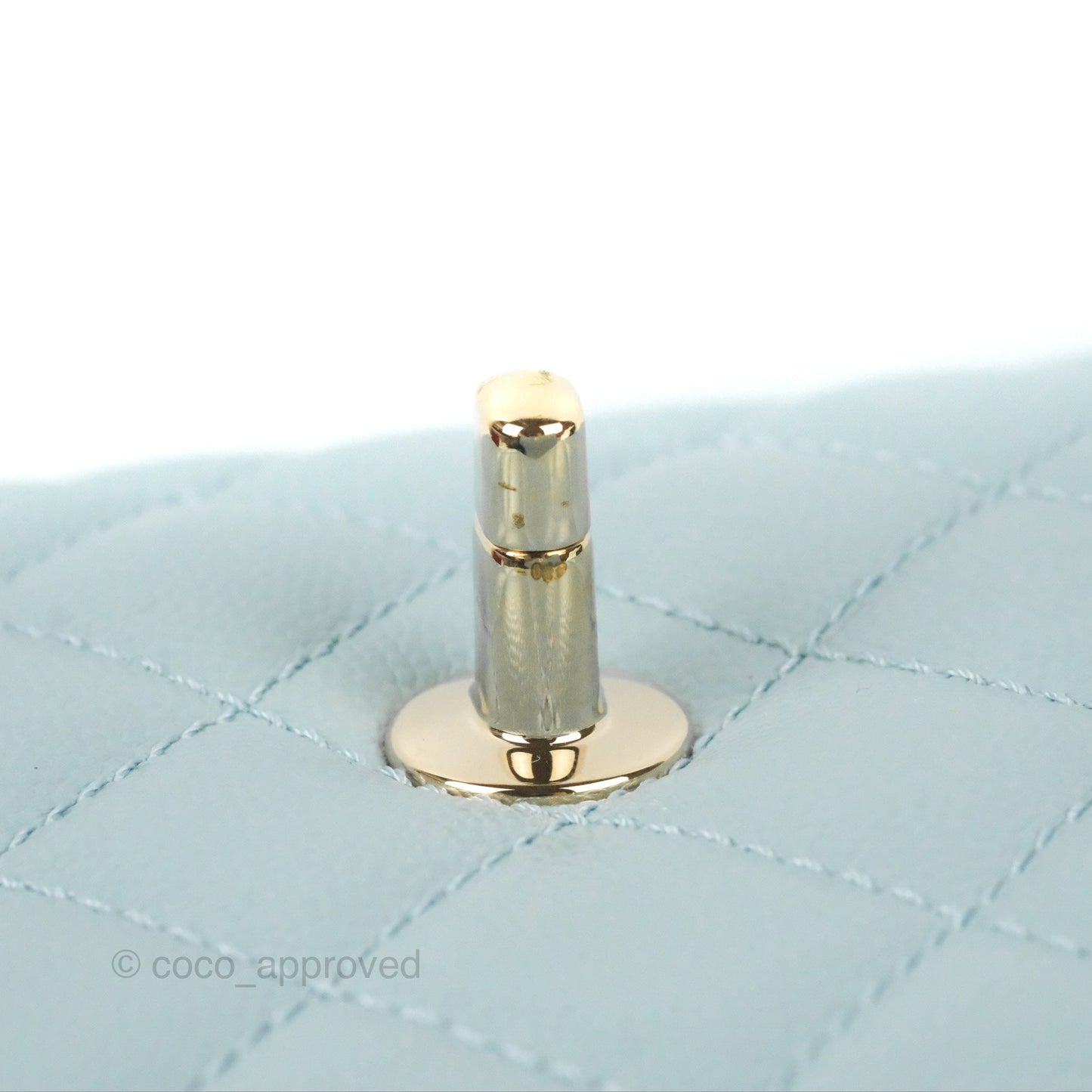 Chanel Small Coco Handle Blue Caviar Gold Hardware