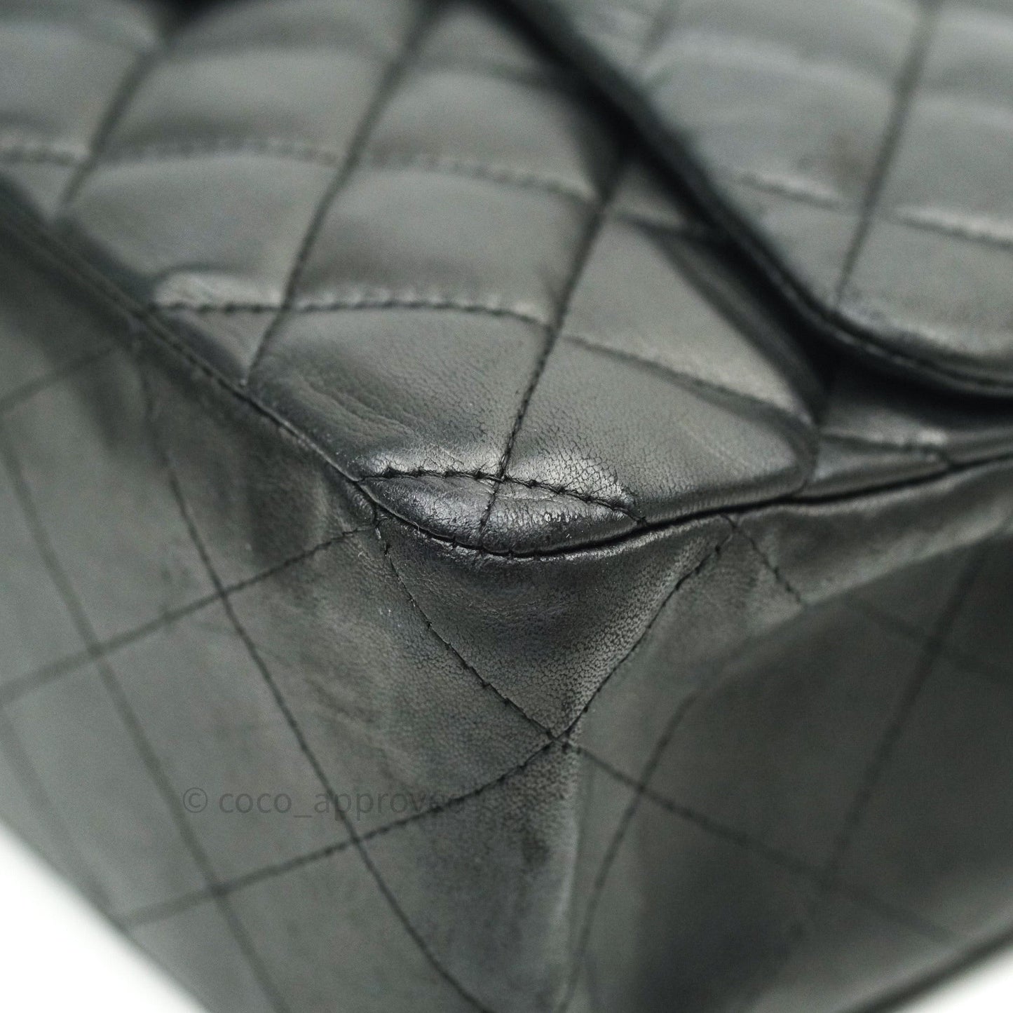 Chanel Jumbo Single Flap Black Lambskin Silver Hardware⁣⁣