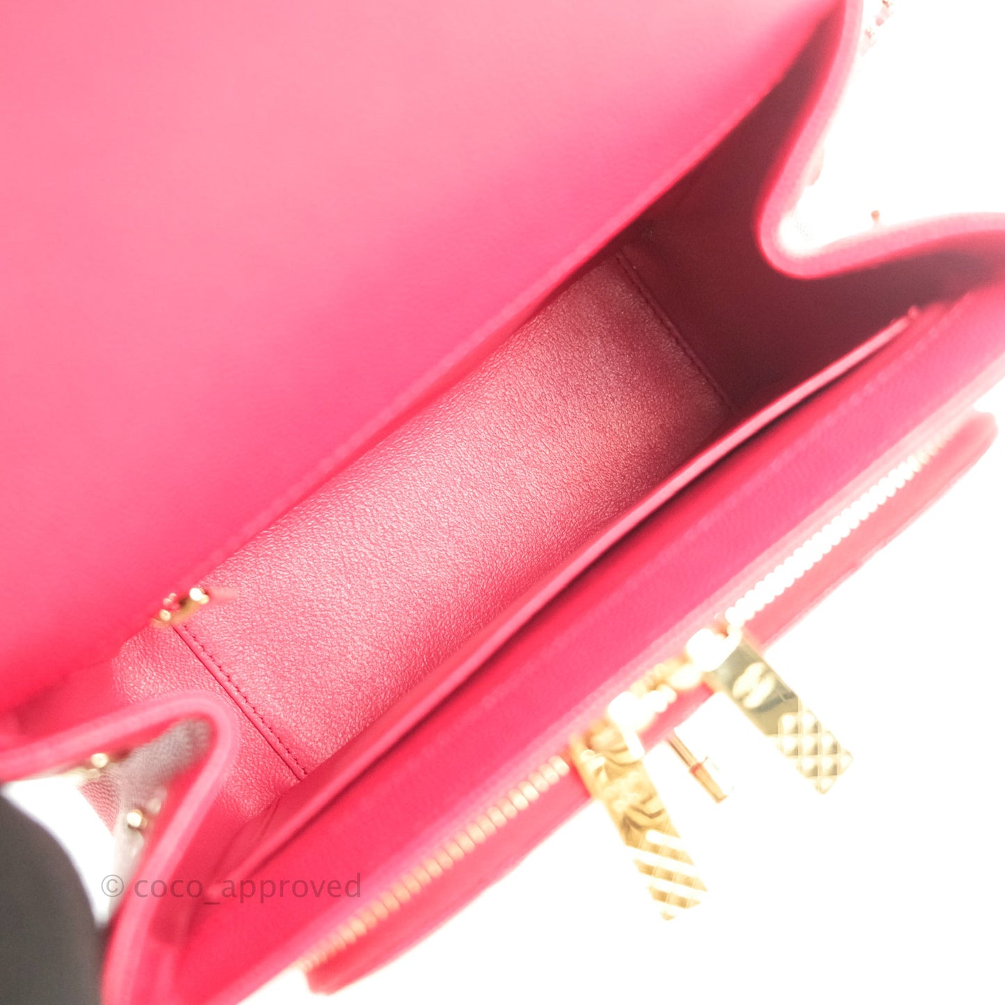 Chanel Quilted Small Business Affinity Flap Rosy Red Caviar Gold Hardware