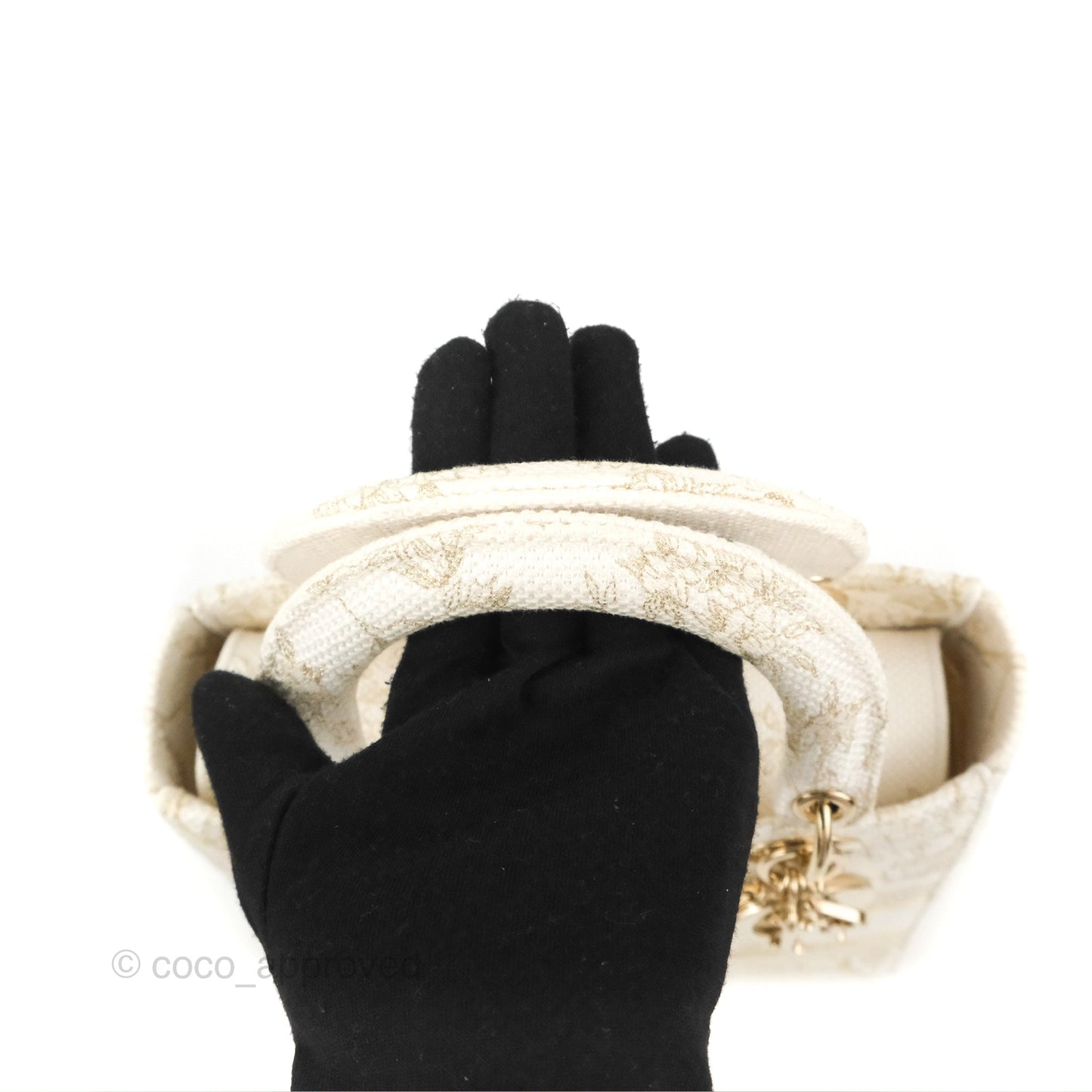 Christian Dior Medium Lady D-Lite Bag Dior Jardin d'Hiver Embroidery White