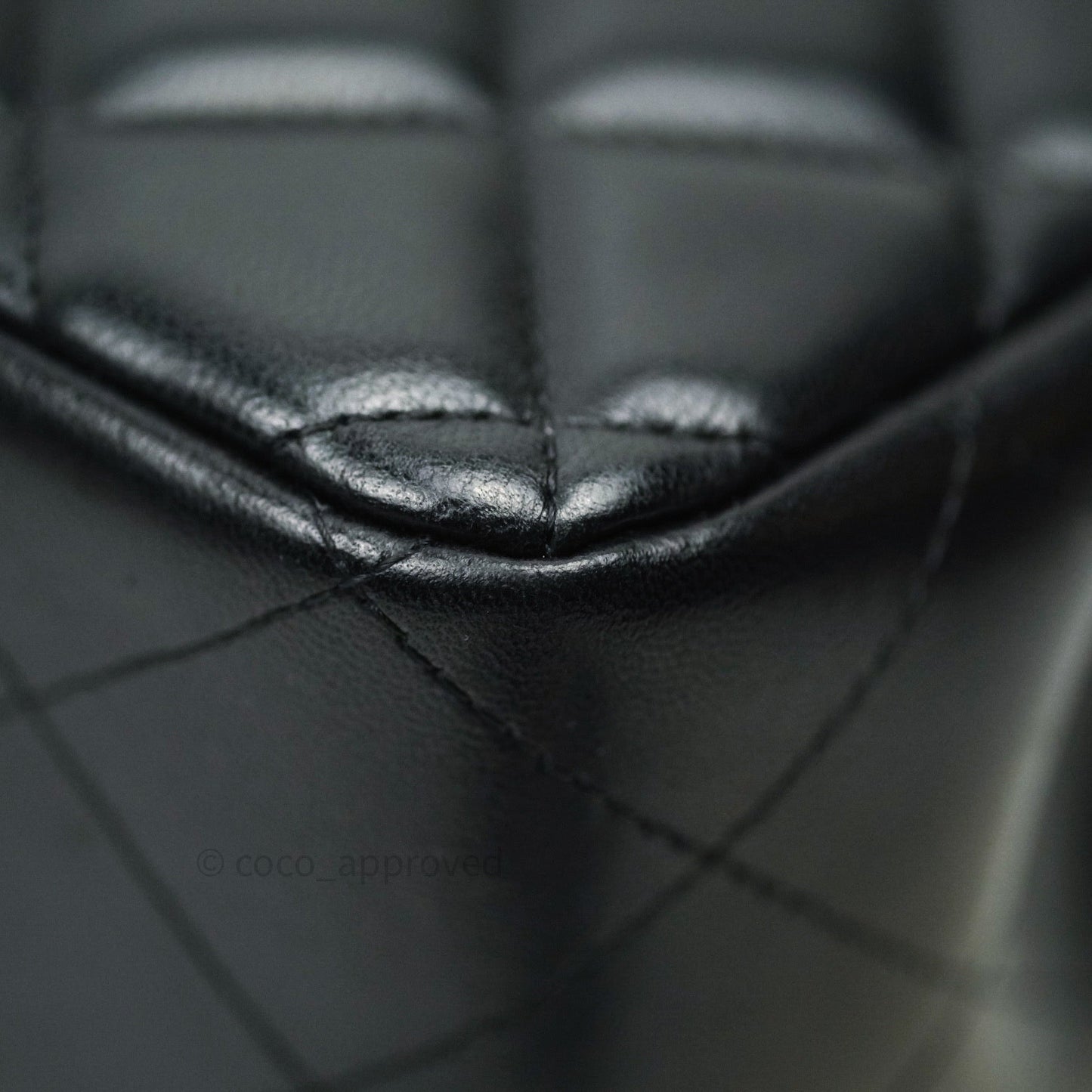 Chanel Classic Jumbo Double Flap Black Lambskin Silver Hardware⁣⁣