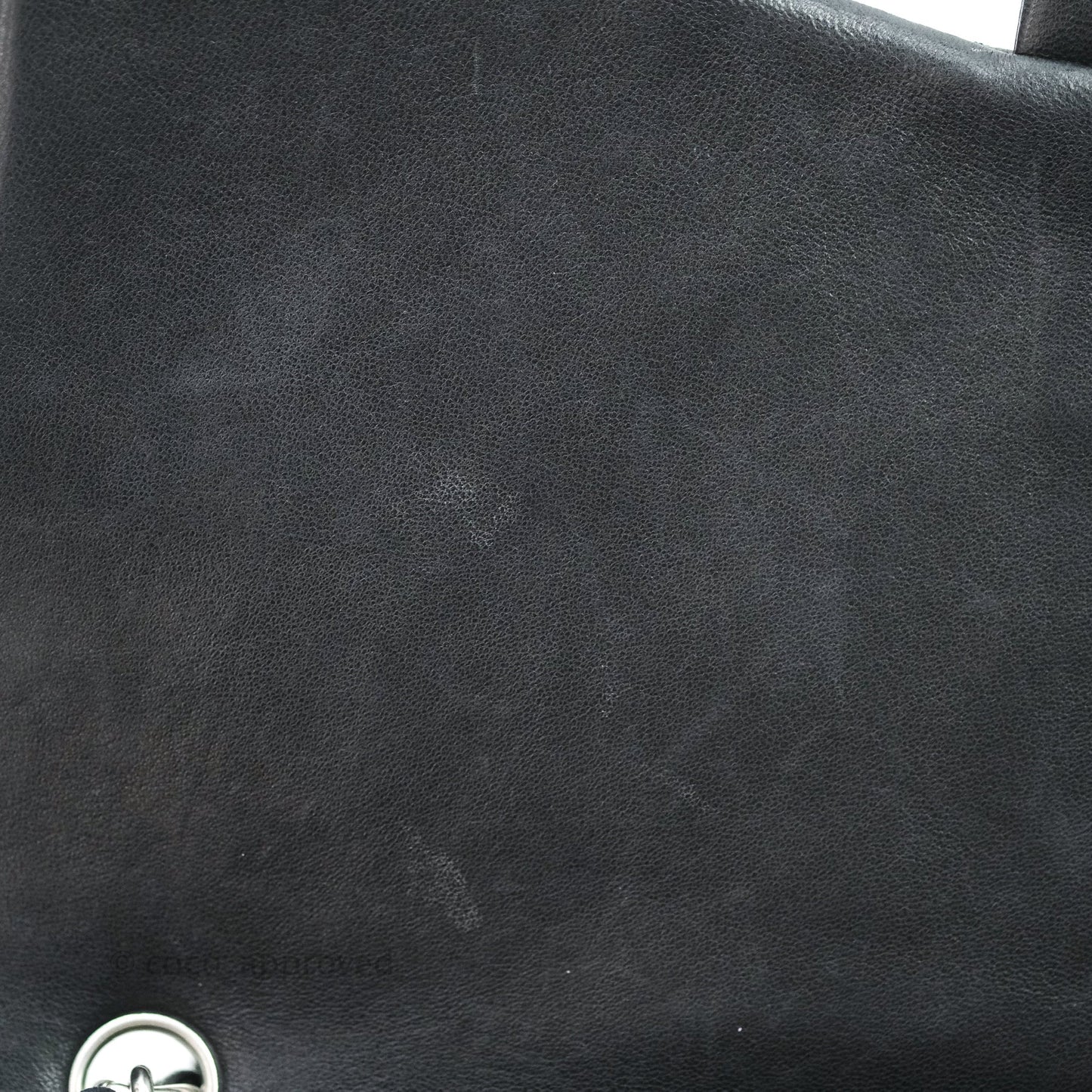 Chanel Quilted Maxi Single Flap Black Lambskin Silver Hardware